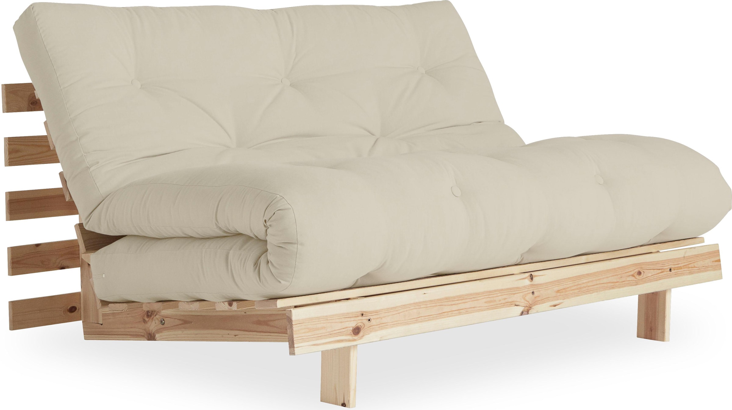 Karup Design Daybett »Daybett Roots Schlafsofa – Gästebett & Sofa aus FSC®-Kiefer«, Inkl. Futonmatratze, in mehreren Größen & Farben erhältlich
