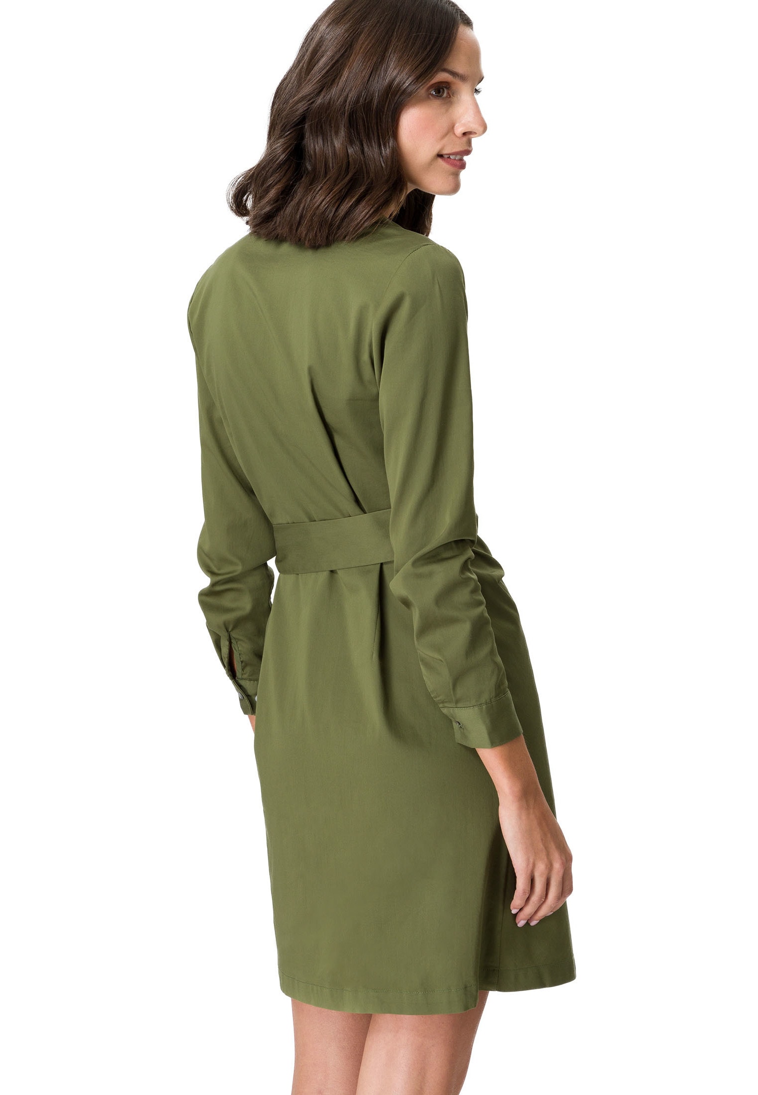 Zero Hemdblusenkleid »zero Hemdblusenkleid mit Wickeloptik«, Wickeldesign