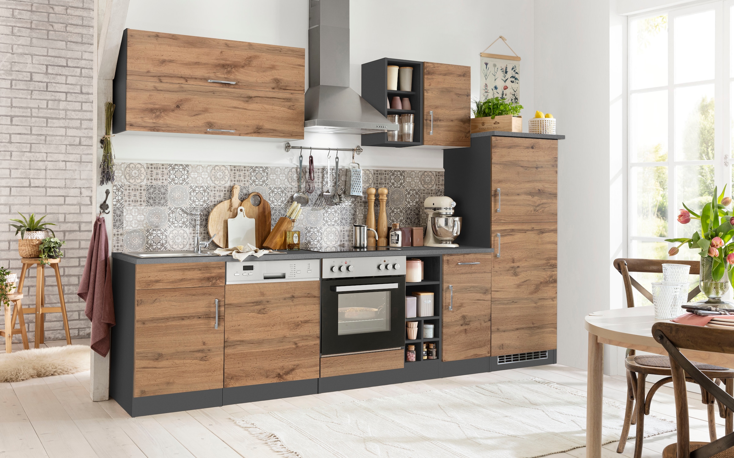 KOCHSTATION Küchenzeile "KS-Colmar", ohne E-Geräte, Breite 300 cm günstig online kaufen