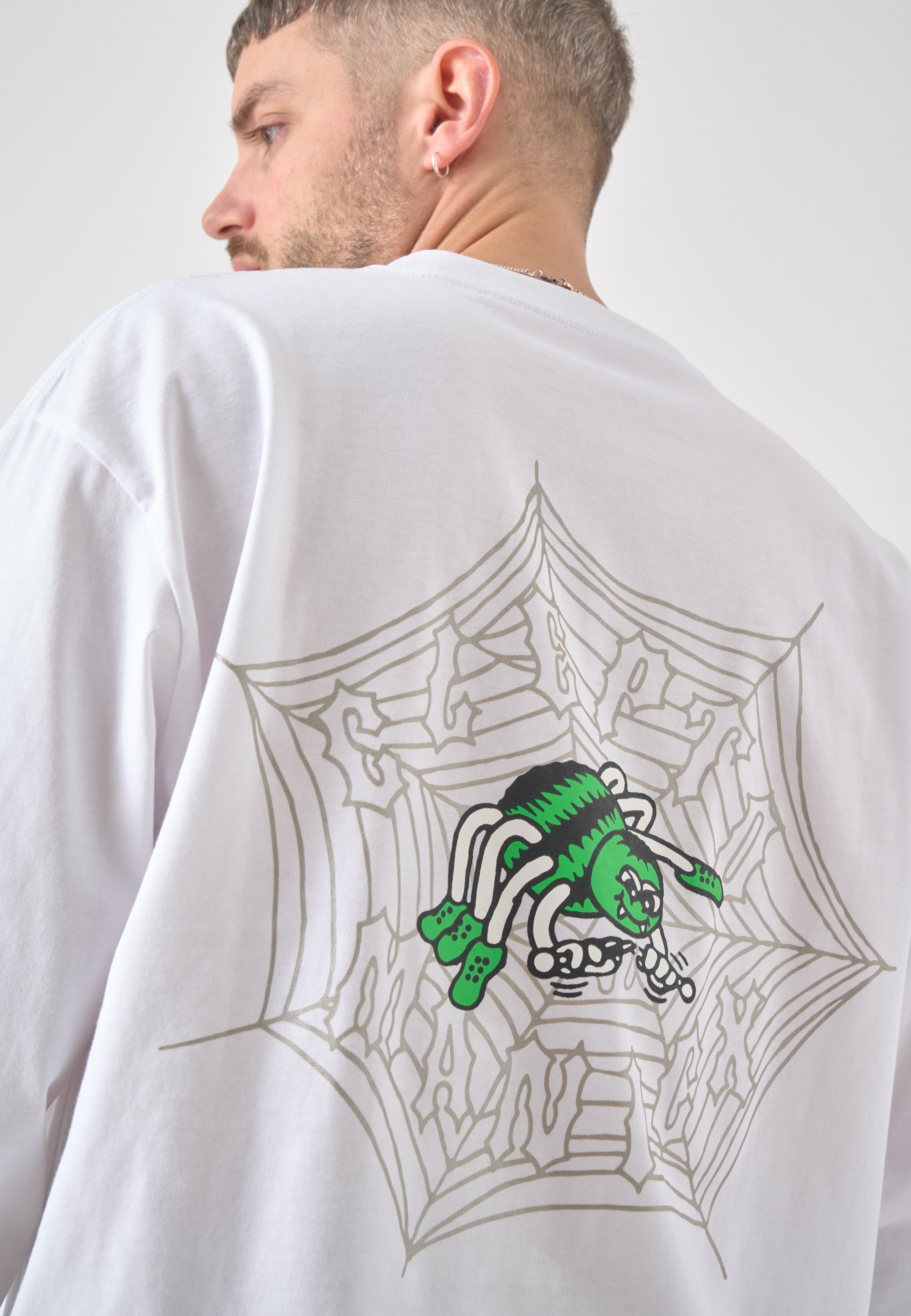 Cleptomanicx Langarmshirt »Spiderweb«, im lockeren Schnitt