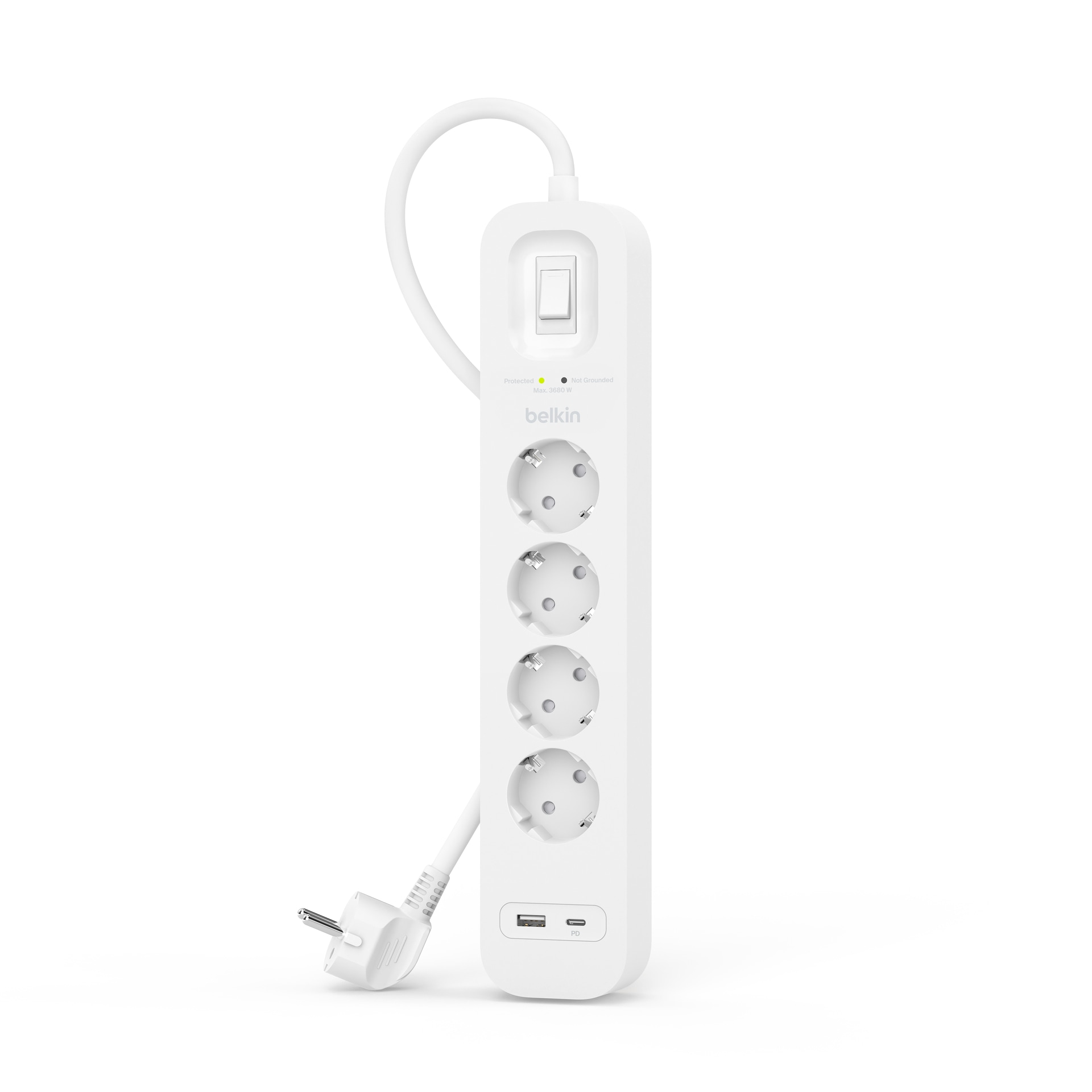 USB-Verteiler »Surge Plus Steckdosenleiste 4-Fach«, 18 Watt PD-Schnellladen