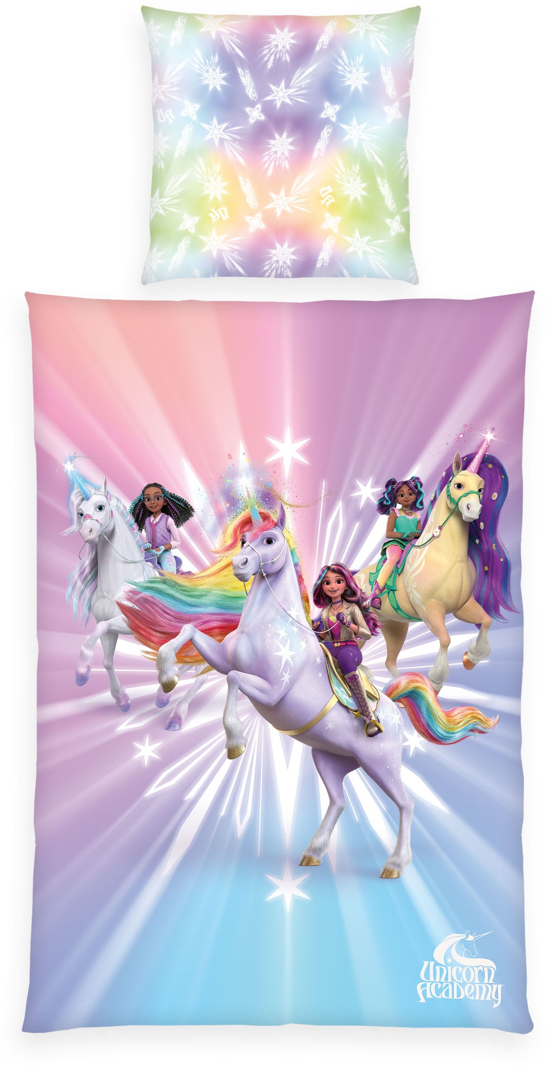 Unicorn Academy Bettwäsche "Unicorn Academy" 2 tlg. Wendebettwäsche günstig online kaufen
