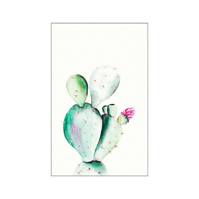 Komar Poster »Prickly Pear Watercolor«, Pflanzen-Blätter, (1 St.),  Kinderzimmer, Schlafzimmer, Wohnzimmer | BAUR