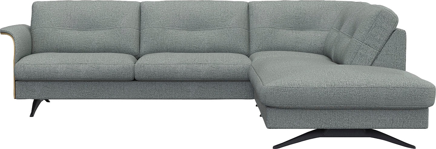 Ecksofa »Glow«, Walnuss, Breite 268 cm, Tiefe 224 cm, L-Form