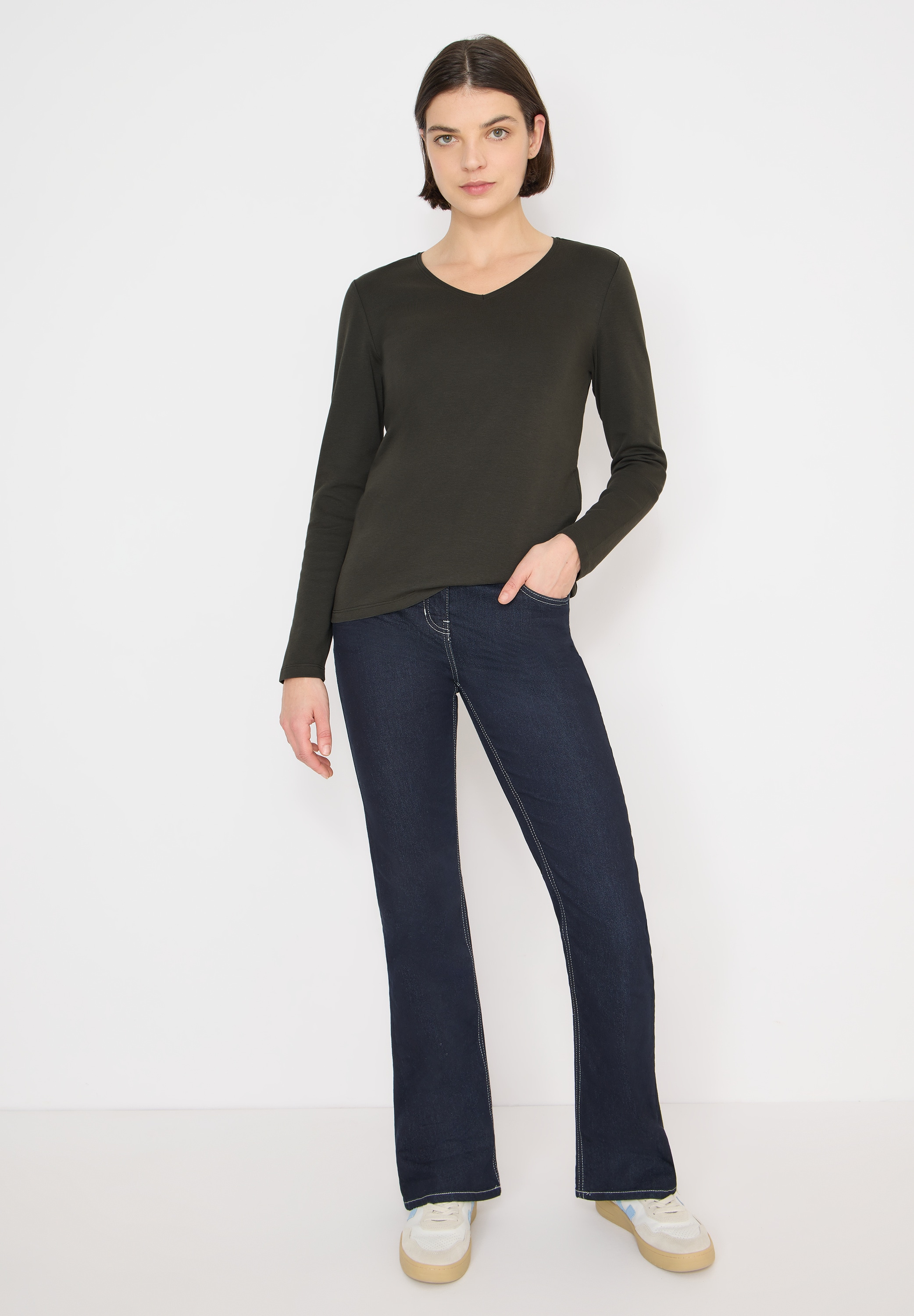Cecil Langarmshirt aus reiner Baumwolle