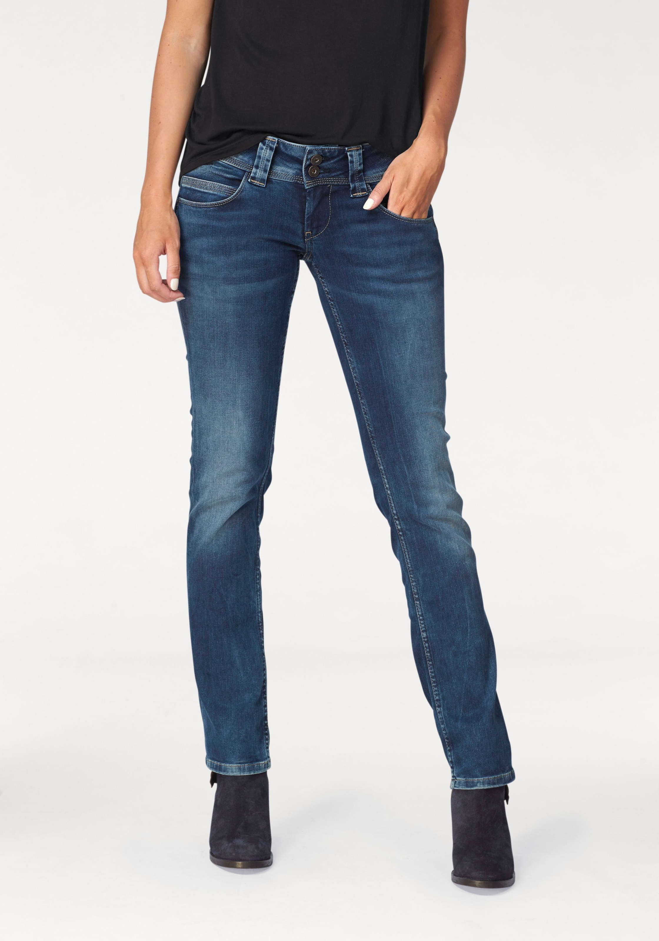 Pepe Jeans Straight-Jeans "VENUS", mit Badge