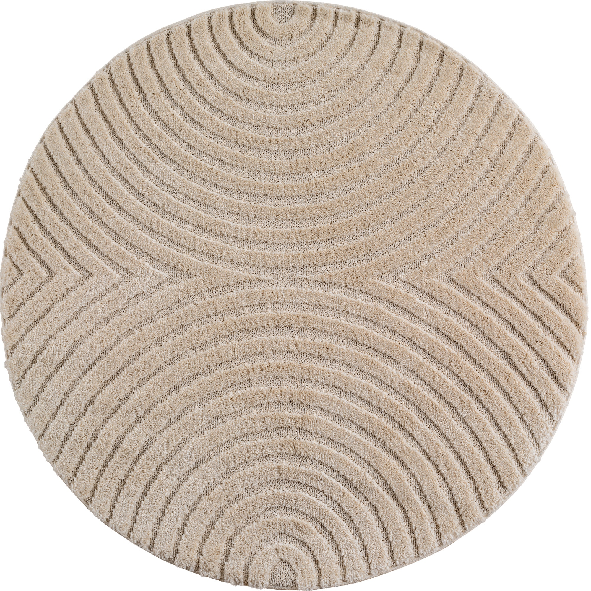 Ayyildiz Teppiche Teppich "ART 1122, auch als Läufer und in Rund erhältlich" rund 8 mm Höhe Boho Design, 3D Optik, Struktur Hoch Tief, skandinavisch, Wohnzimmer
