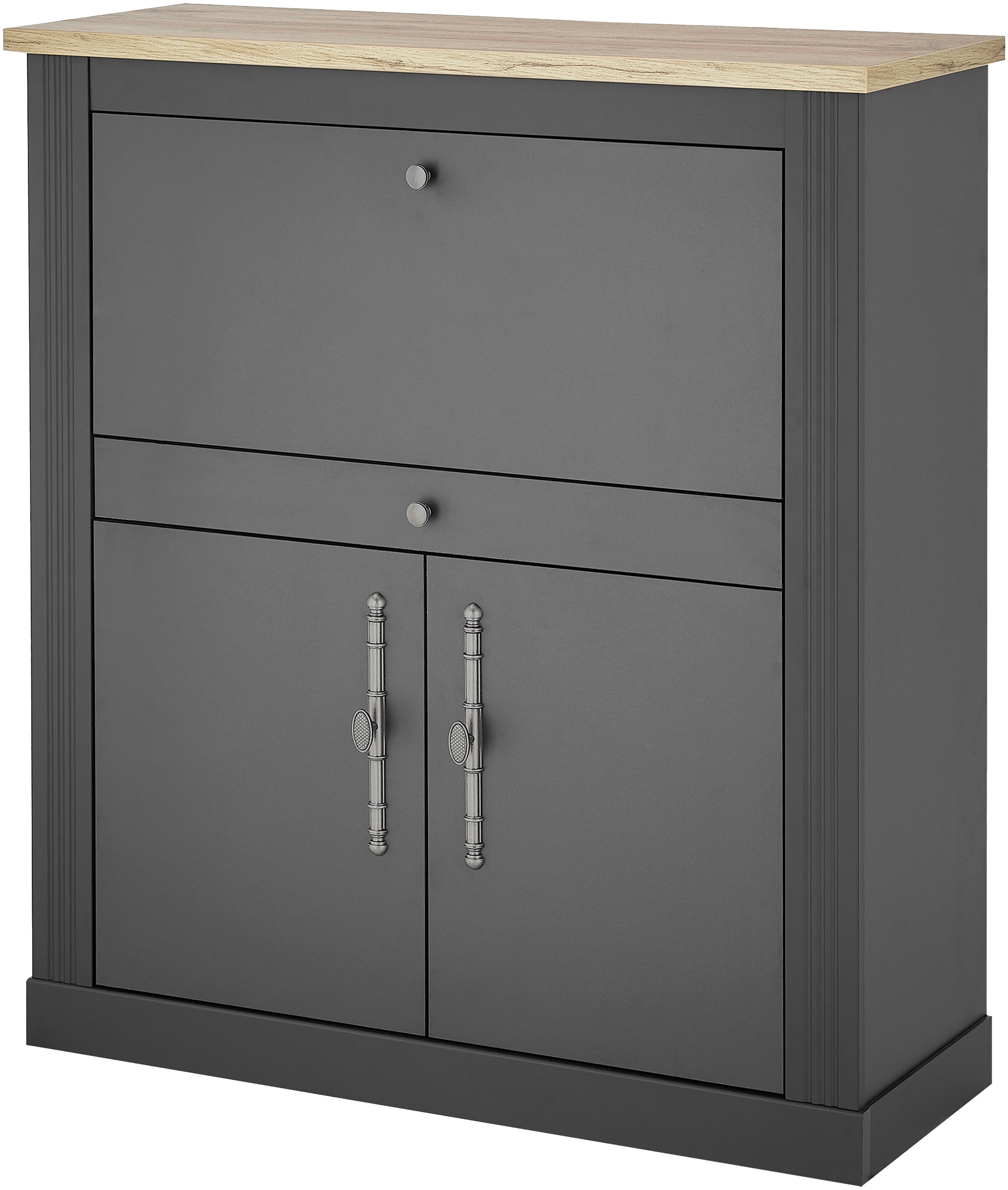 OTTO home Sekretär "Westminster, PC-Schrank mit klappbarer Tischplatte, Schreibtisch" Home-Office-Schreibtisch, Monitor-/Laptopfach, mit Kabelkanal