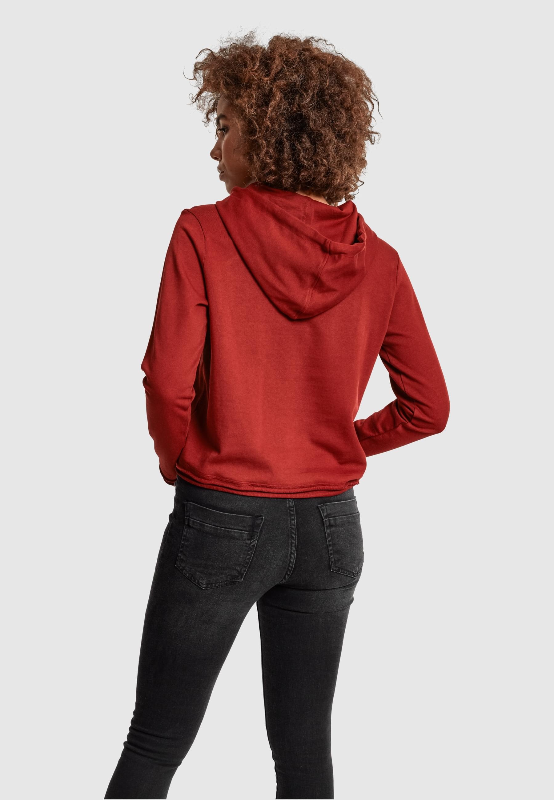 URBAN CLASSICS Rundhalspullover »Urban Classics Damen Ladies Cropped Terry Hoody«, (1 tlg.)