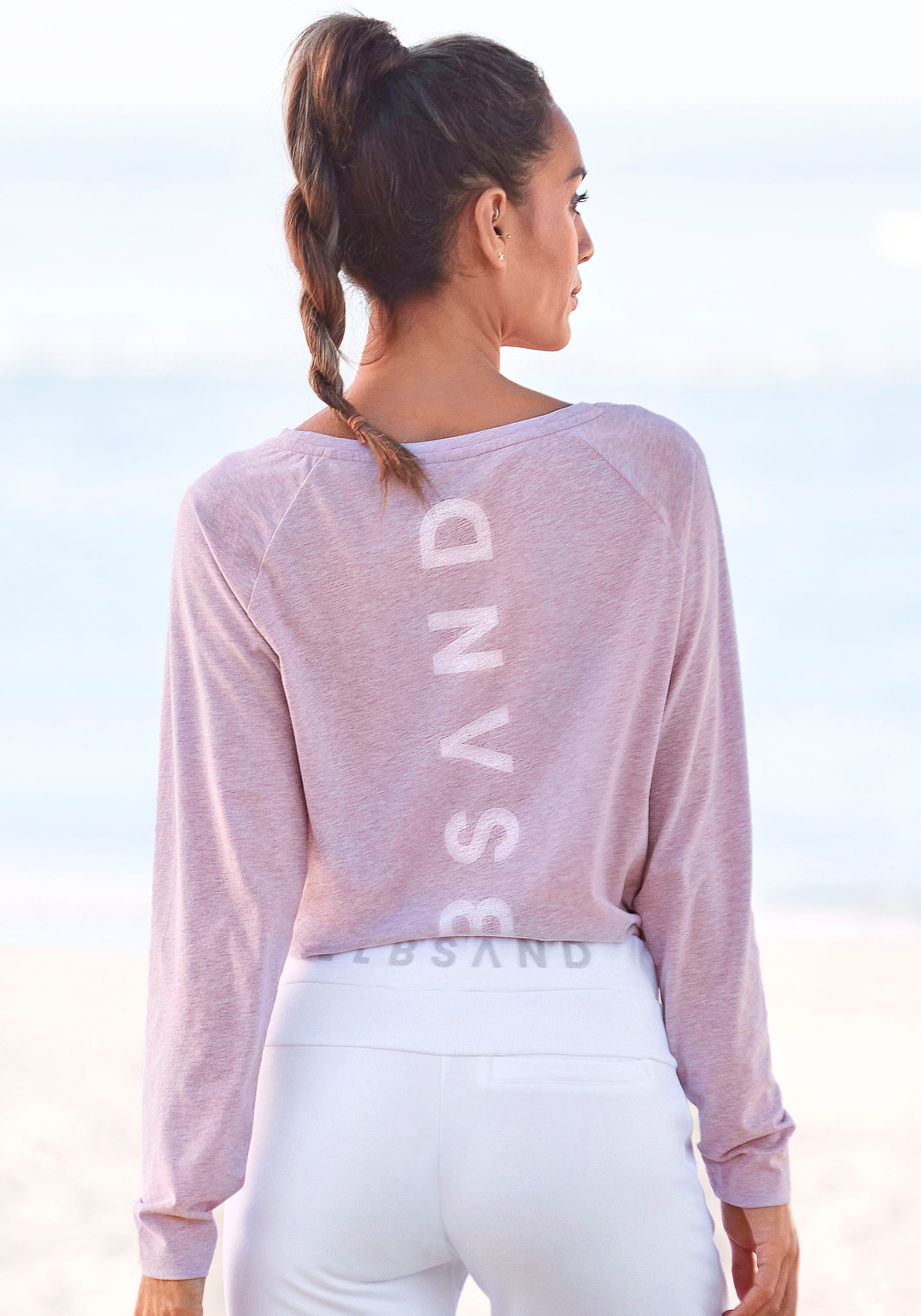 Elbsand Longsleeve "Tira" mit Logodruck hinten, Langarmshirt, sportlich-casual