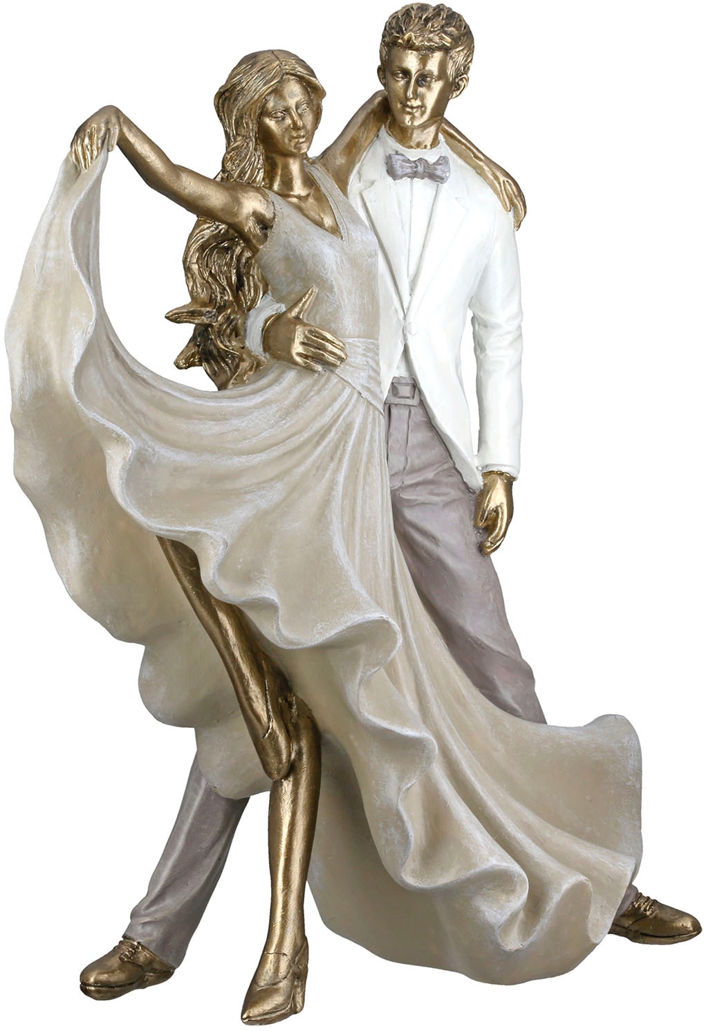 GILDE Dekofigur »Figur Tänzer Salsa goldfarben«