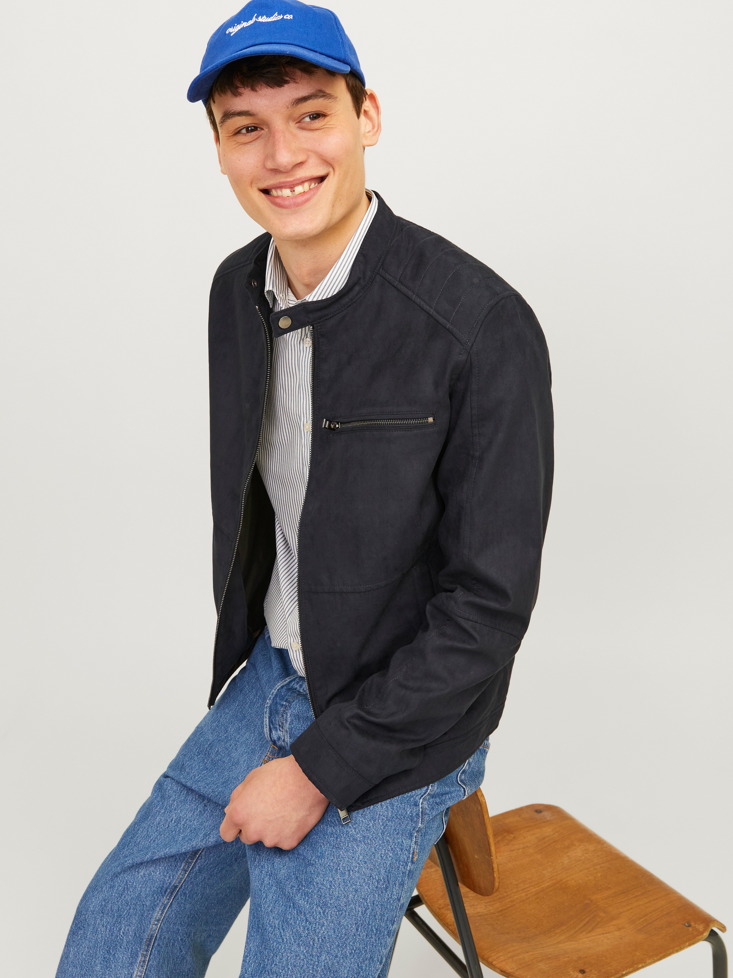 Jack & Jones Bikerjacke "JJEDYLAN mit wasserabweisender Funktion" ohne Kapu günstig online kaufen