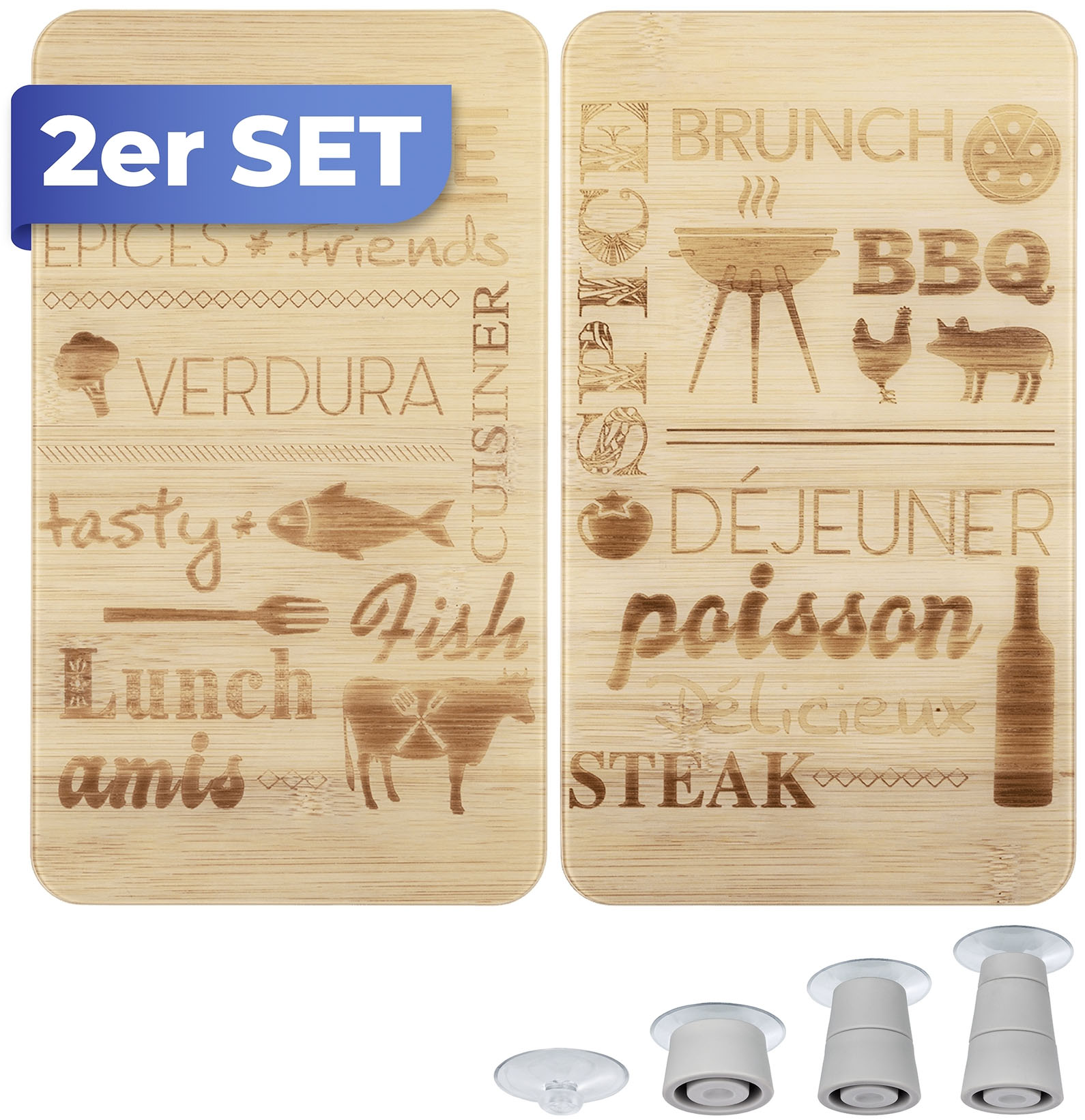 Thumbnail - Maximex Herd-Abdeckplatte "Universal Modell BARBECUE" für Induktions-, Glaskeramik-, Elektro- und Gasherde, höhenverstel...