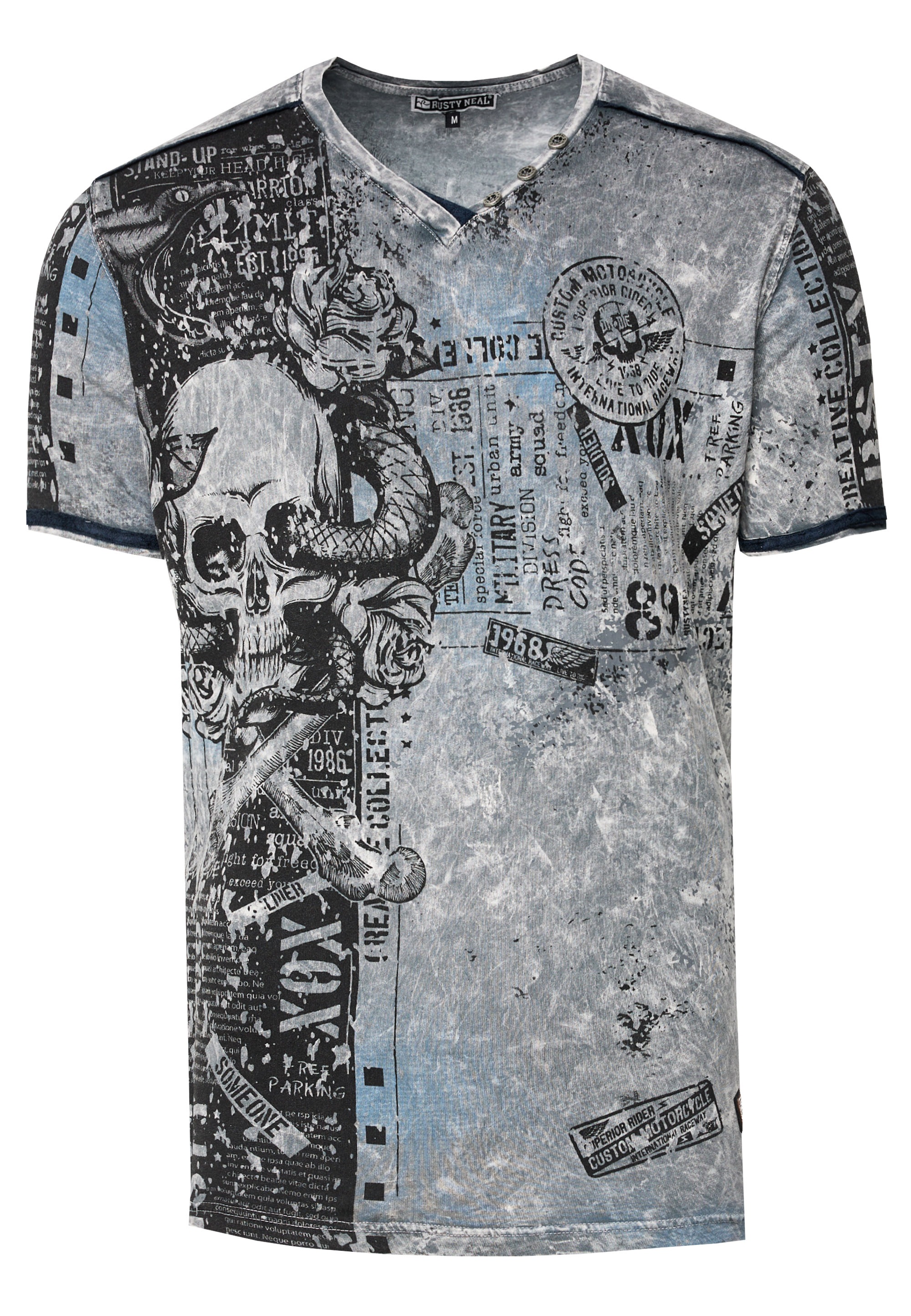 Rusty Neal T-Shirt »Rusty Neal T-Shirt«, mit coolem Allover-Print