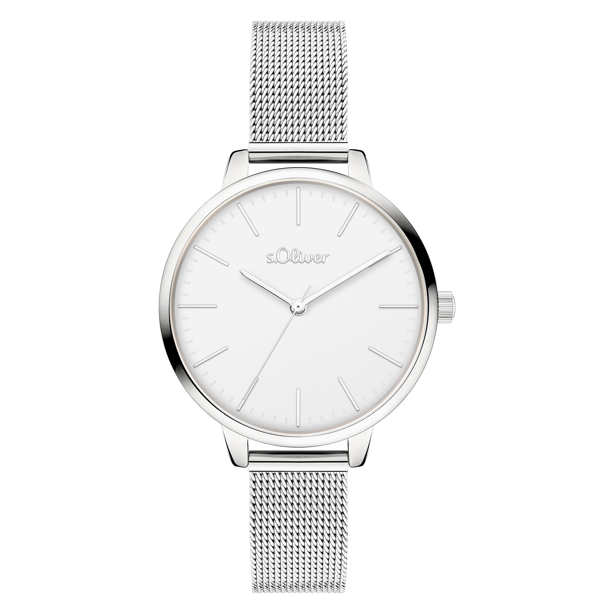 s.Oliver Quarzuhr »Lovely Time« Armbanduhr, Damenuhr, Edelstahlarmband, analog