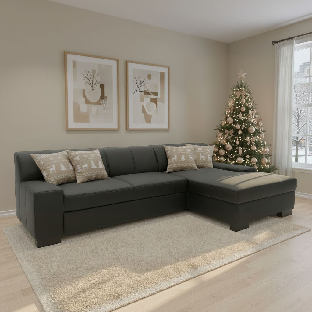 DOMO collection Ecksofa "Norma, elegant & modern, mit flachen Armlehnen, Br günstig online kaufen