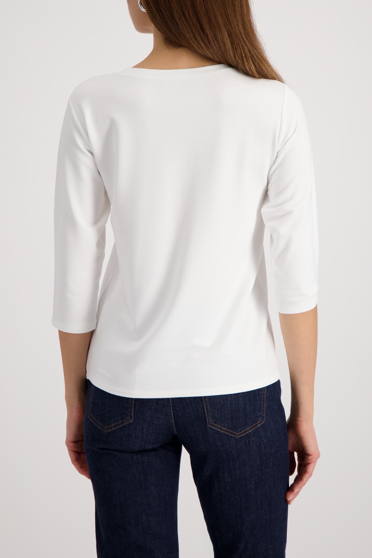 Monari 3/4-Arm-Shirt Rundhalsausschnitt, Regular Fit, mit Strasssteinen günstig online kaufen