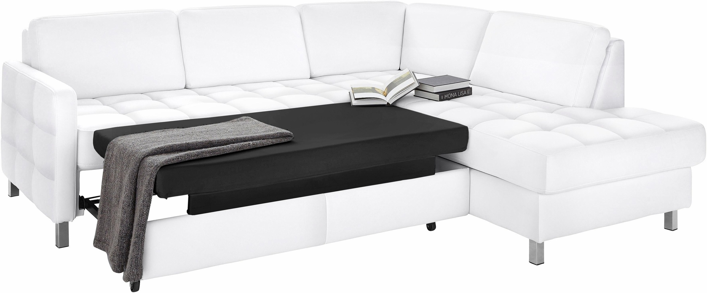 sit&more Ecksofa »Pablo L-Form«, wahlweise mit Bettfunktion und Bettkasten