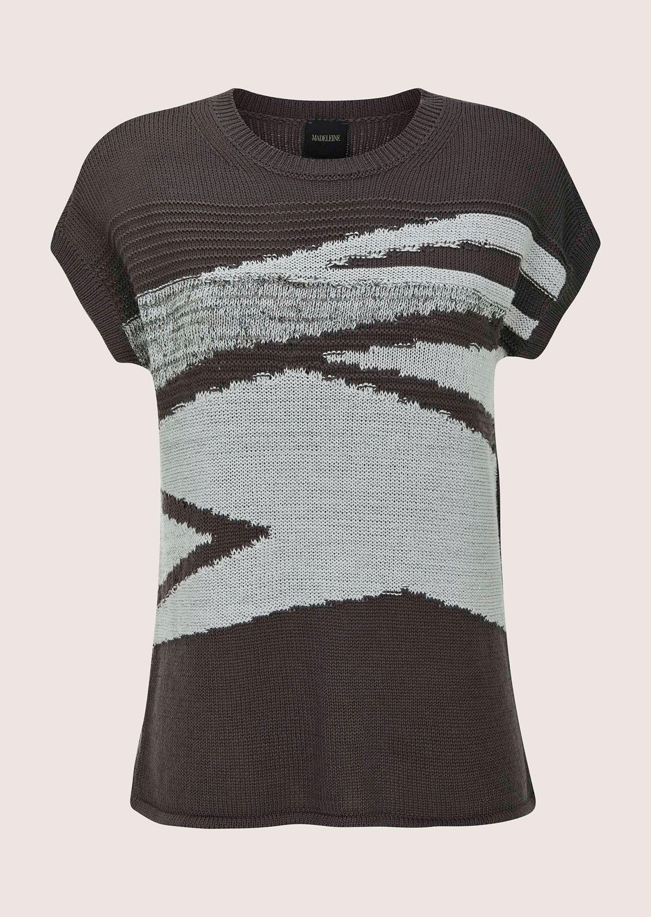 MADELEINE Longpullover "Stricktop Baumwollshirt mit Intarsien-Design" mit G günstig online kaufen