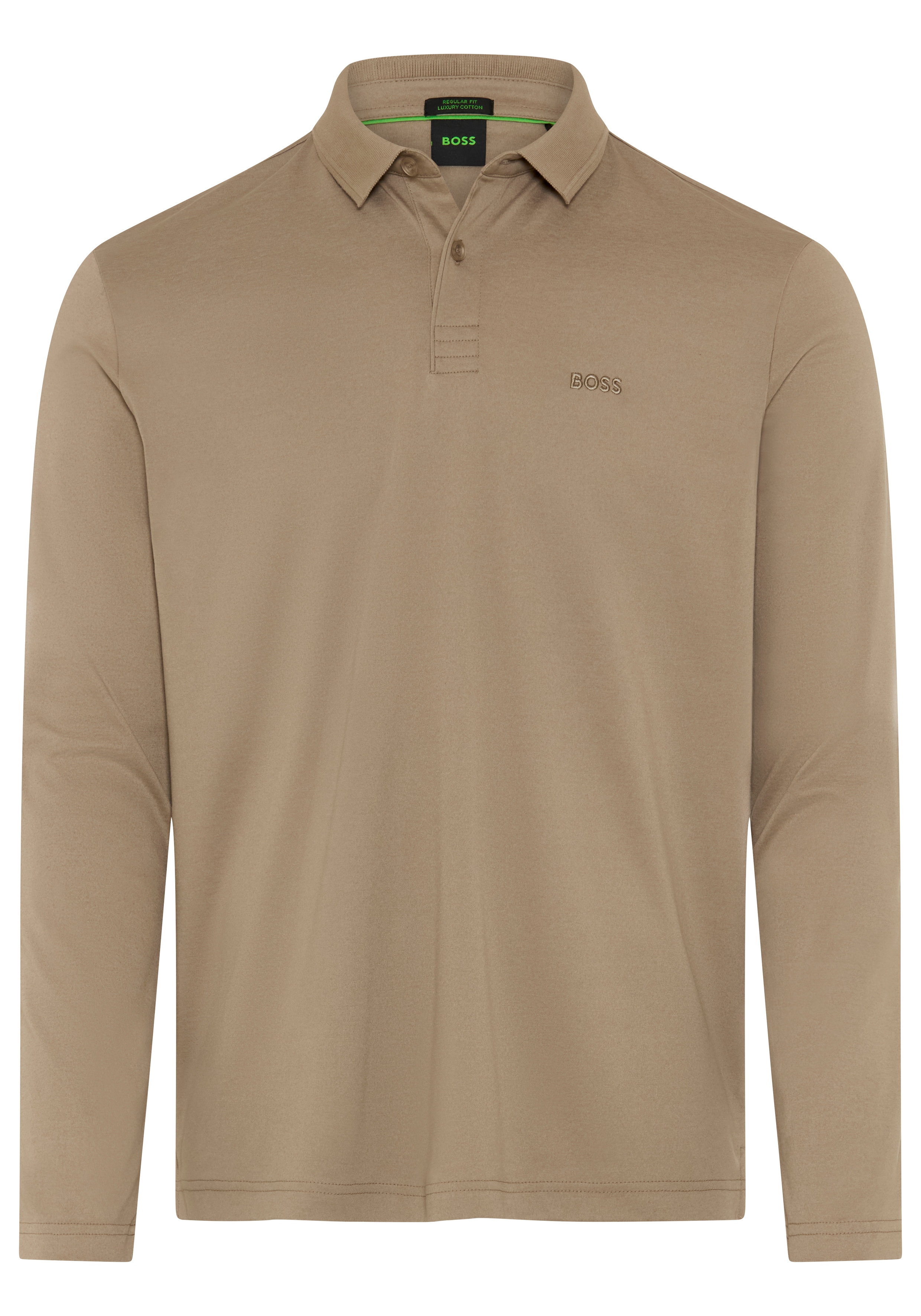 BOSS GREEN Langarm-Poloshirt "Pirol" Langarm, regular fit, Logo-Stickerei