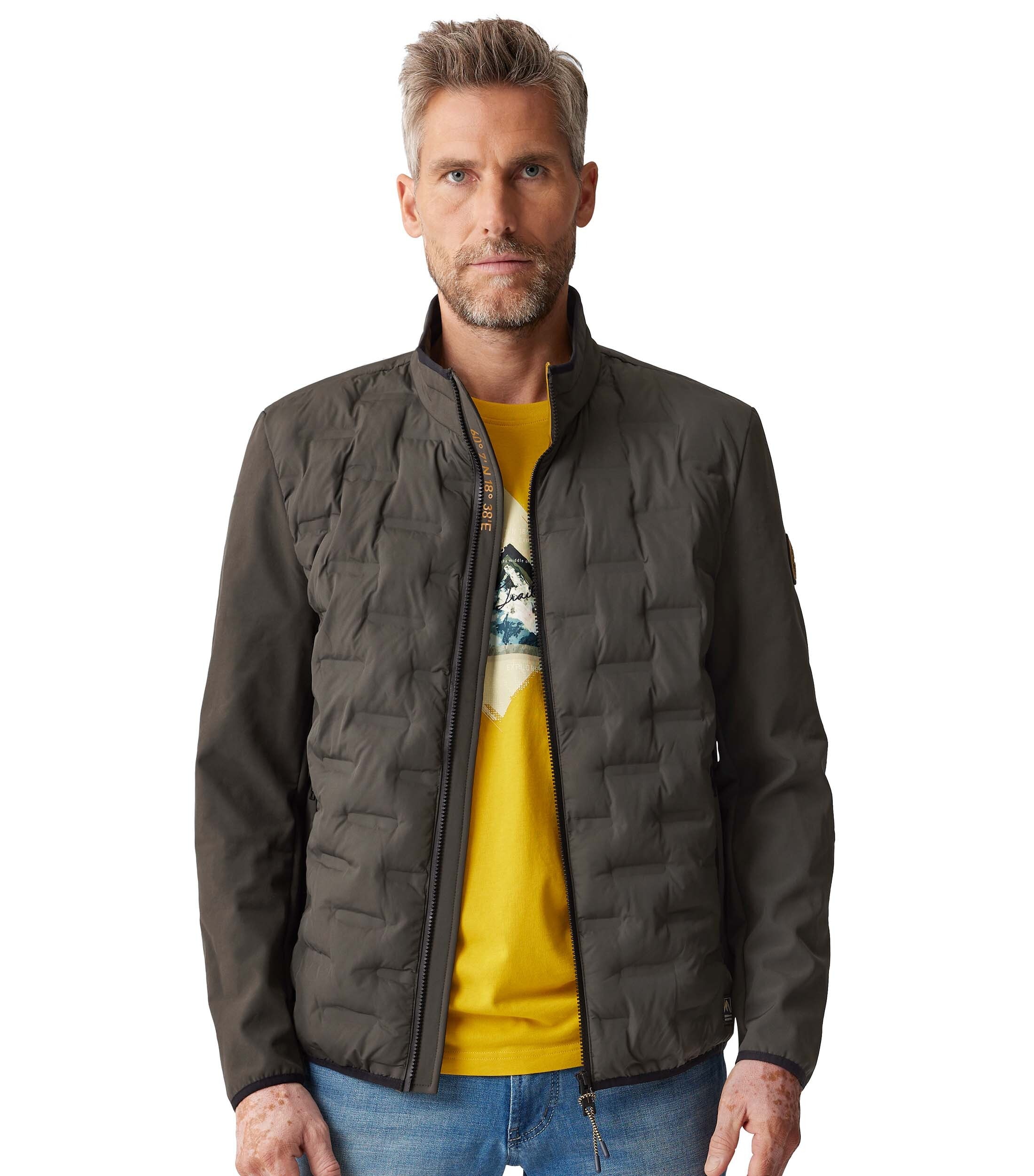 CASAMODA Langjacke "CASAMODA Materialmixjacke uni" günstig online kaufen