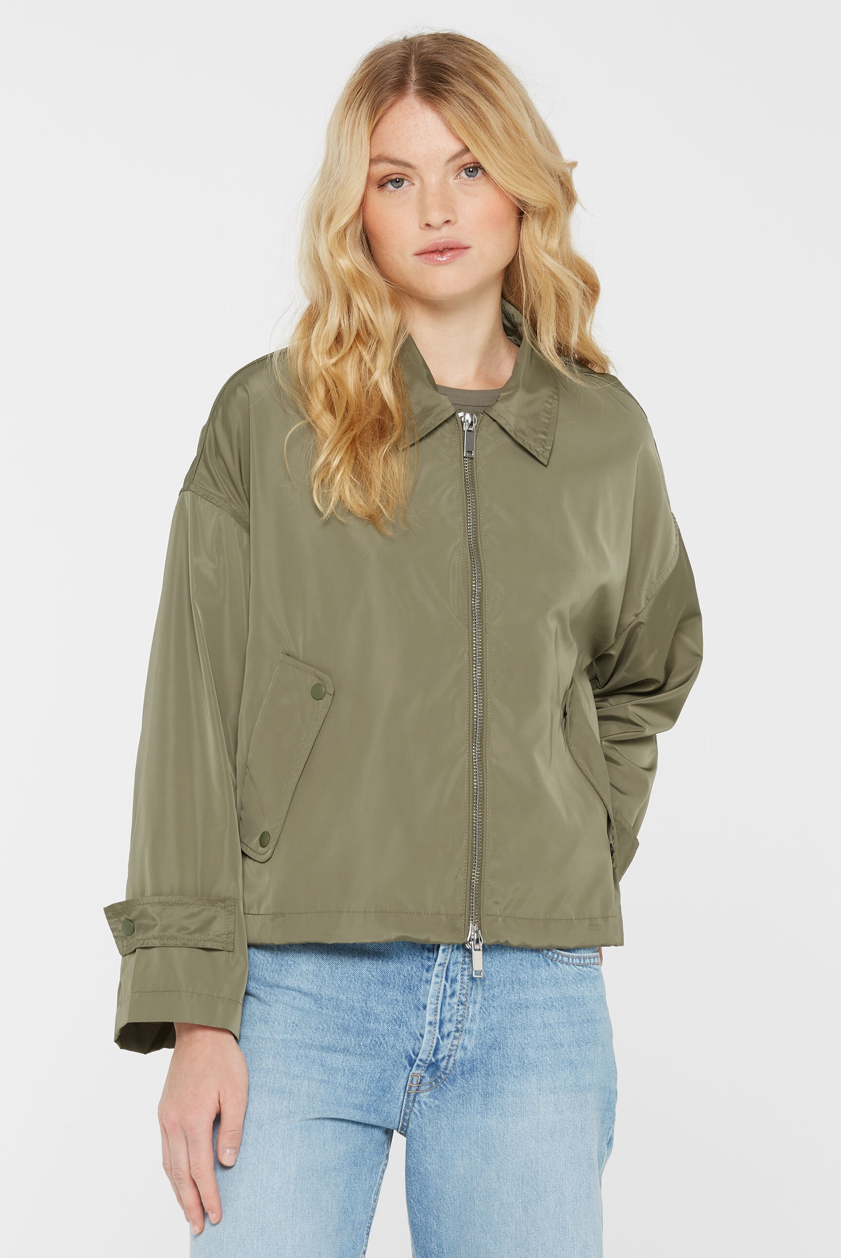 Thumbnail - SENSES.THE LABEL Outdoorjacke ohne Kapuze mit verstellbarem Gummizug im Saum