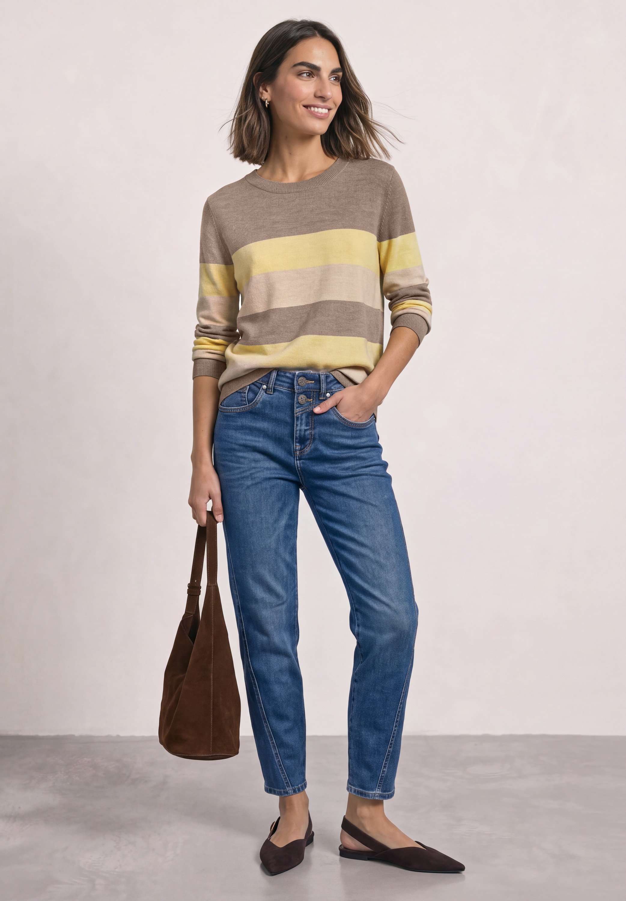 STREET ONE Streifenpullover aus Feinstrick