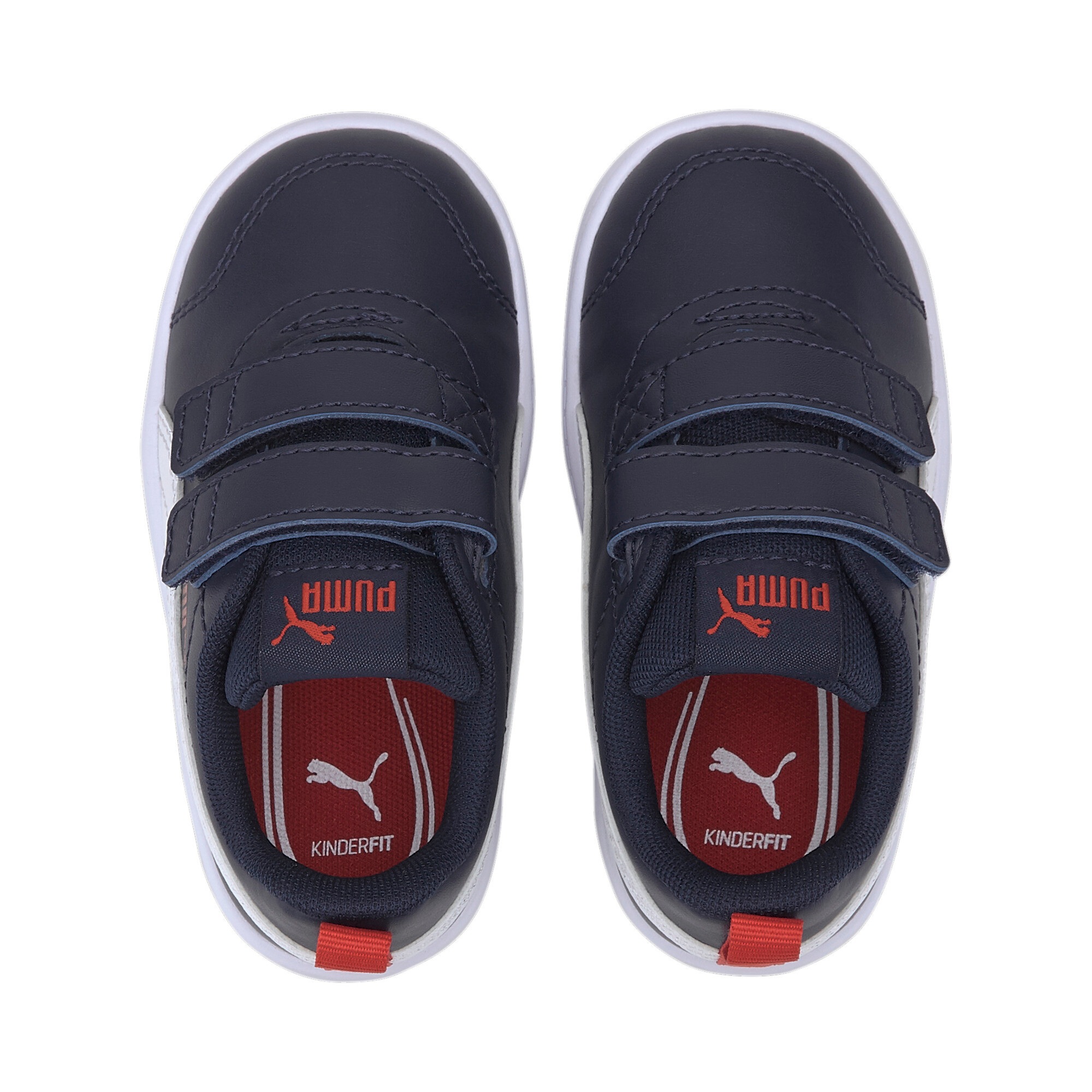 Sneaker PUMA "COURTFLEX V2 V INF", Mädchen, Gr. 21, bunt (peacoat, high risk rot), Synthetik, unifarben, Schuhe Sneaker, mit Klettverschluss, leicht profiliertes Laufsohlenprofil 3
