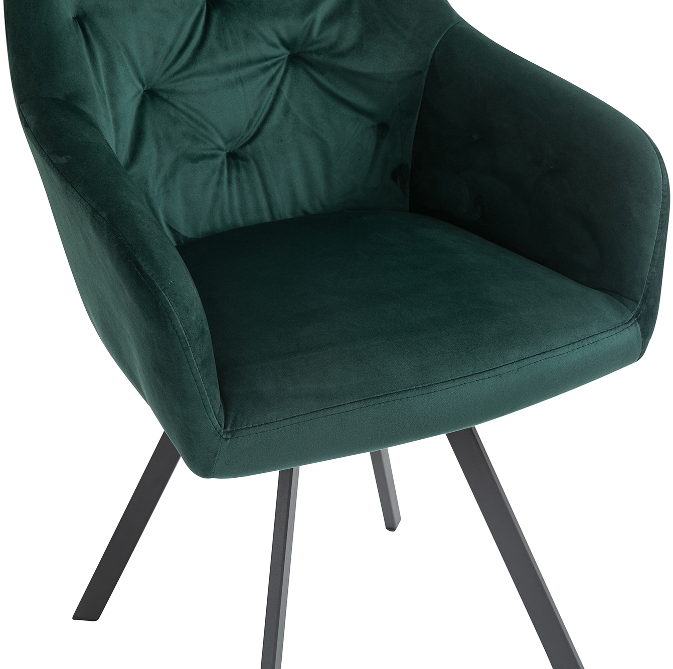 SalesFever Essgruppe, (Set, 5 tlg.), Stühle mit 360° Drehplatte unter der Sitzfläche, mit echter Baumkante