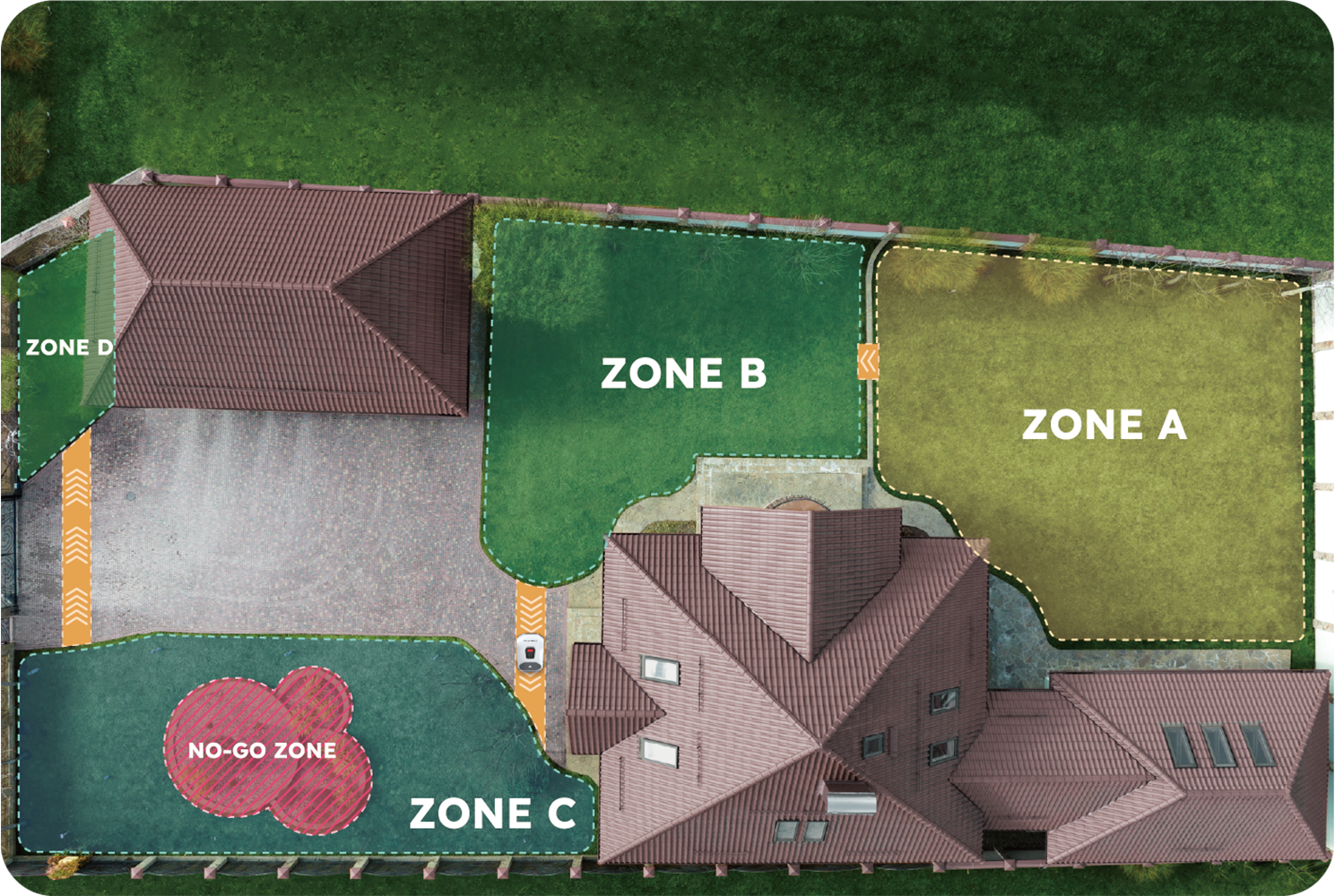 Anthbot Rasenmähroboter »90ANT-LMGenie800« KI‑Hindernisvermeidung, Multi‑Zonen-Verwaltung,   Kabellose Installation, Full‑Band‑RTK mit 4 KI‑Kameras