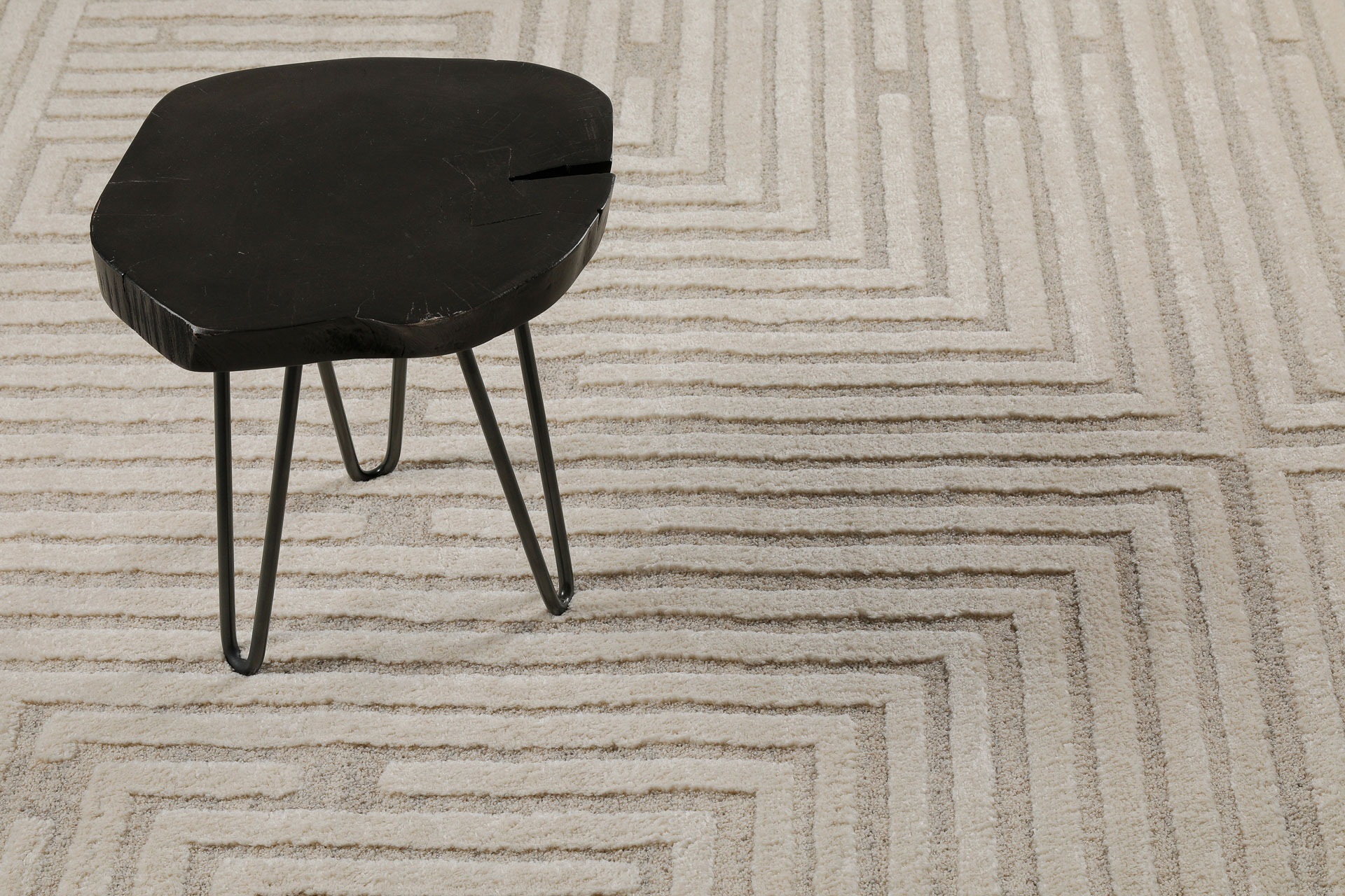 Wecon home Teppich »Hillmar«, rechteckig, 18 mm Höhe, Gewebt, Hoch-Tief, robust, geometrisches Design, Scandi, Wohnzimmer