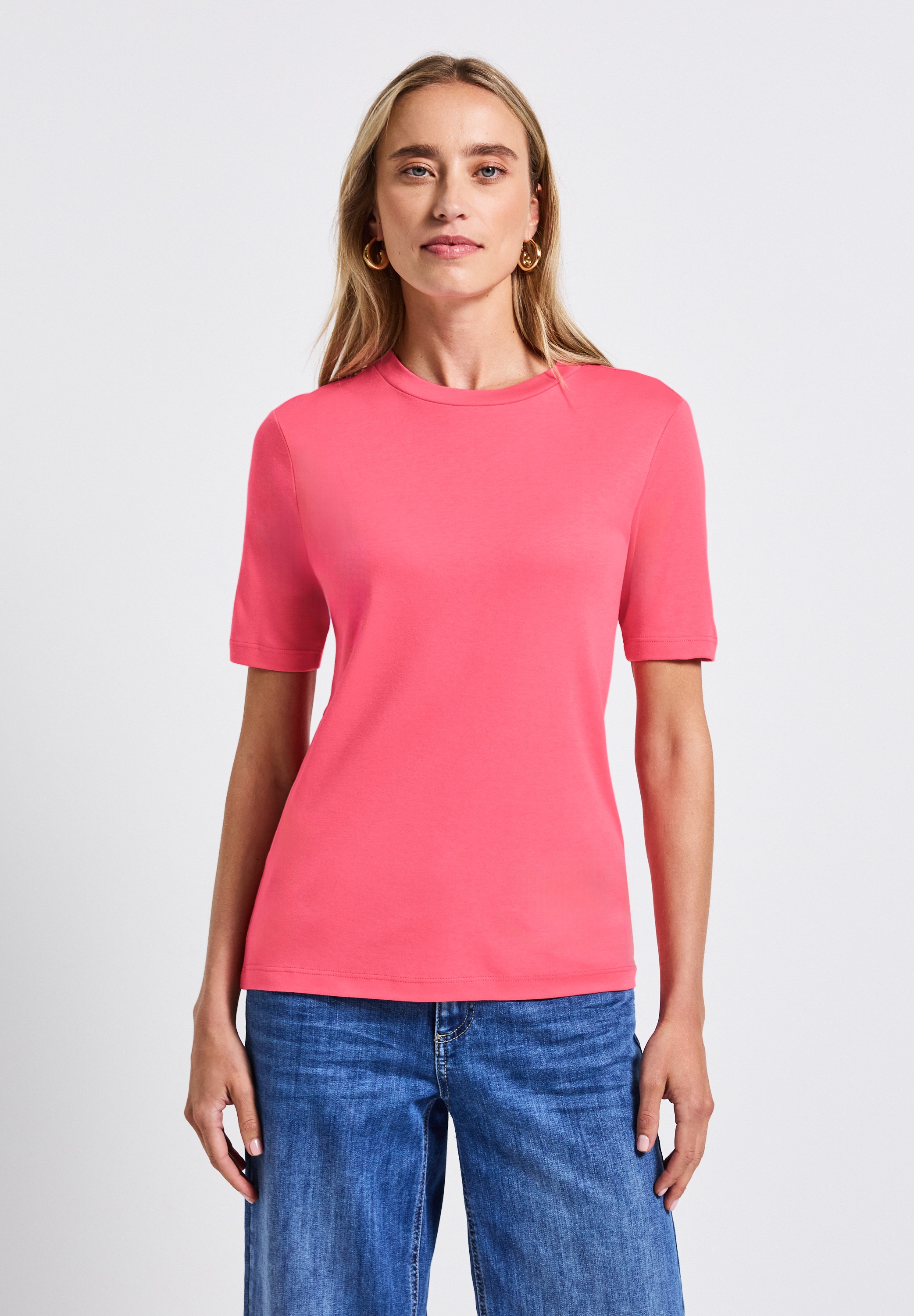 STREET ONE T-Shirt im soften Baumwoll-Mix günstig online kaufen