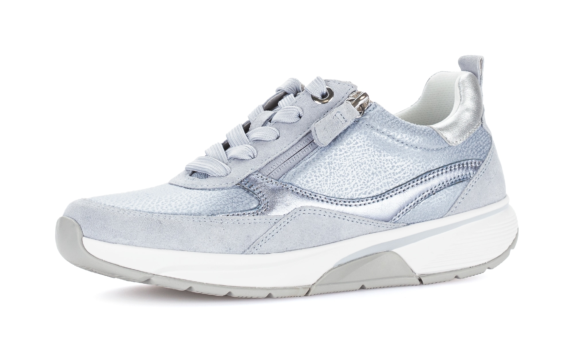 Gabor Plateausneaker, Freizeitschuh, Halbschuh, Schnürschuh mit Kontrastbesatz, G-Weite
