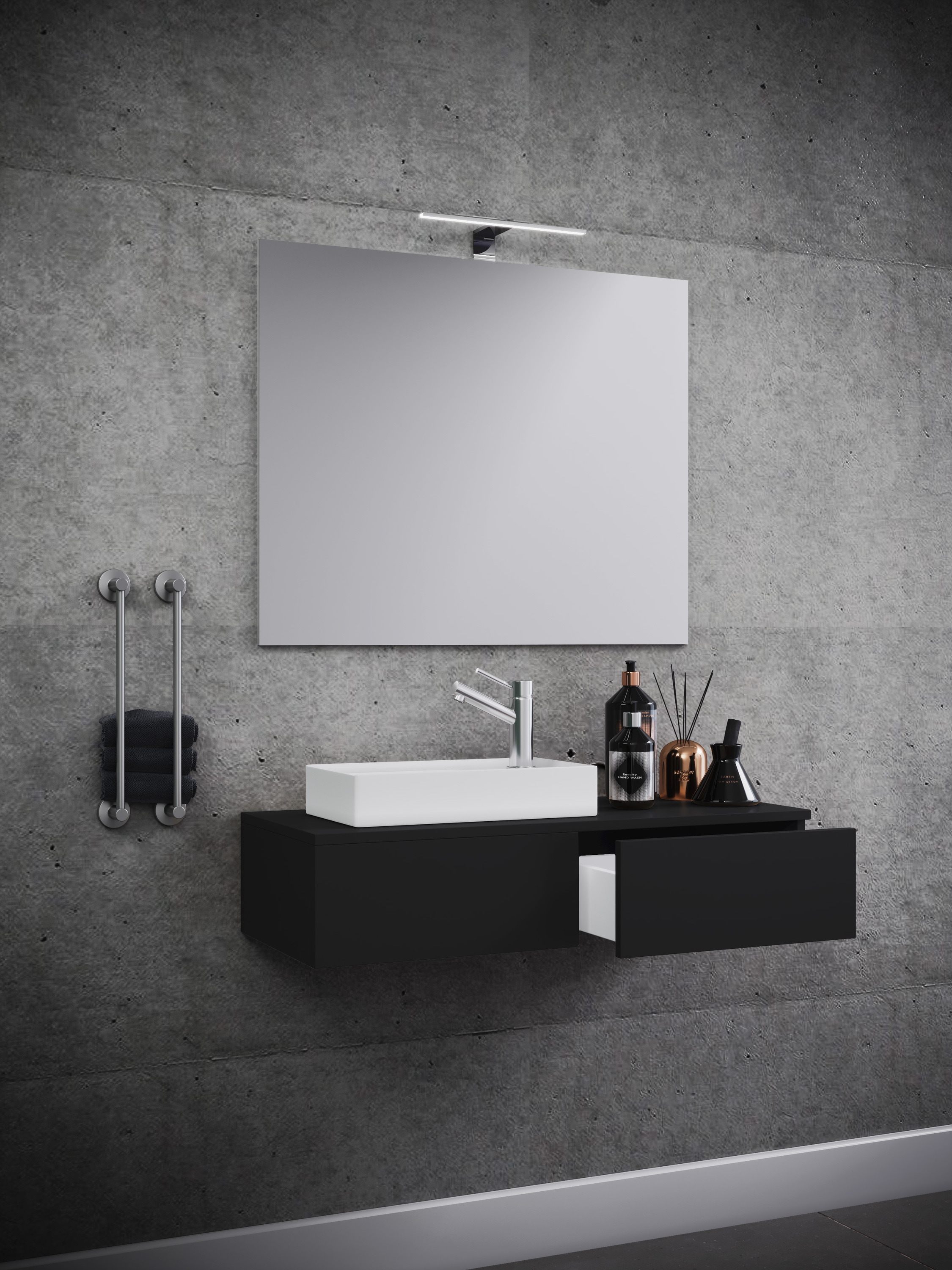 VCM Waschbeckenunterschrank »VCM 3-tlg Set | Waschplatz für Gäste WC | Gästebad | Waschtisch | Badezimmer Set - Gudas SP«, (3 St.)