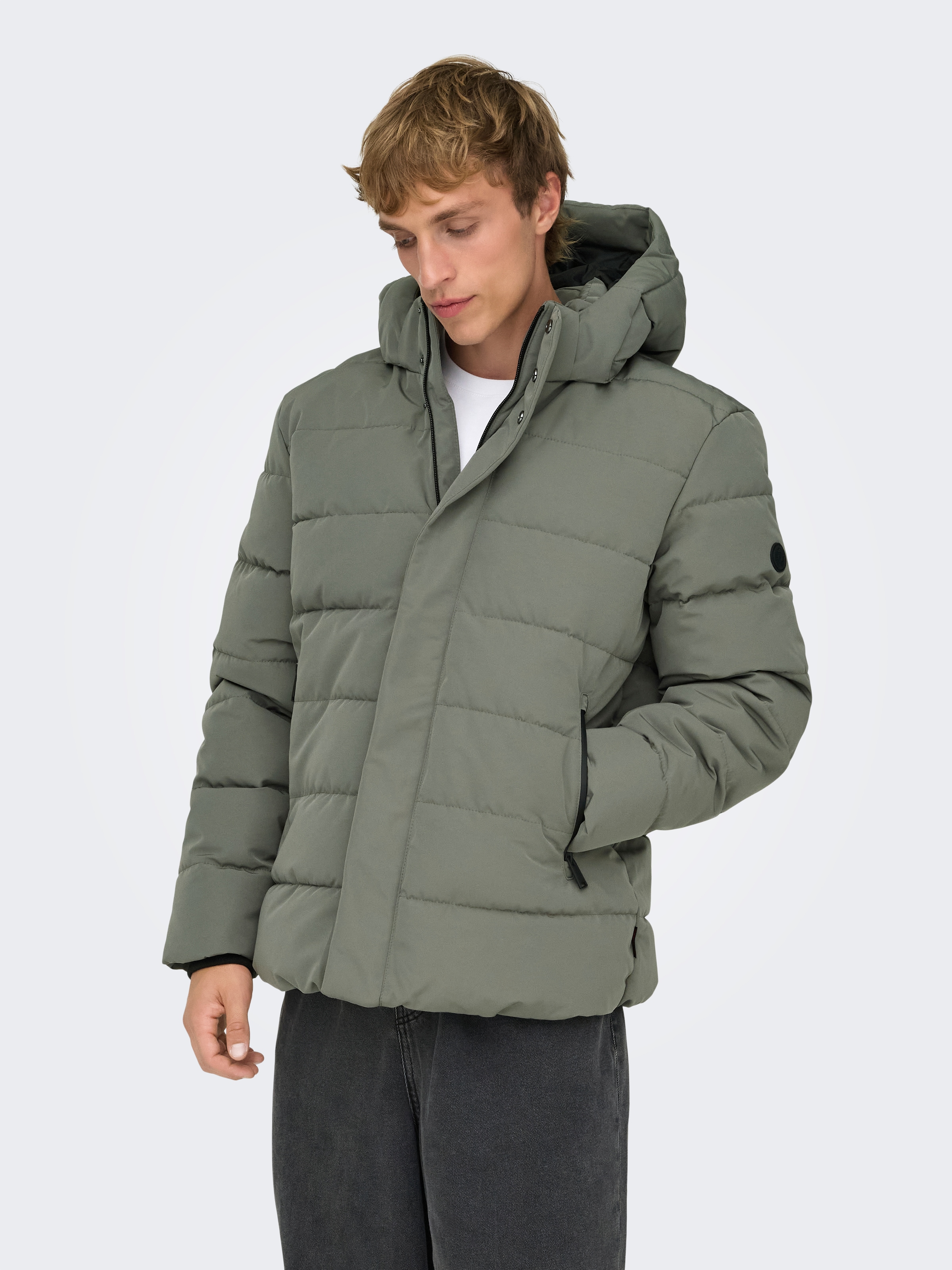 ONLY & SONS Steppjacke "ONSCAYSON PUFFA OTW NOOS" mit Kapuze günstig online kaufen