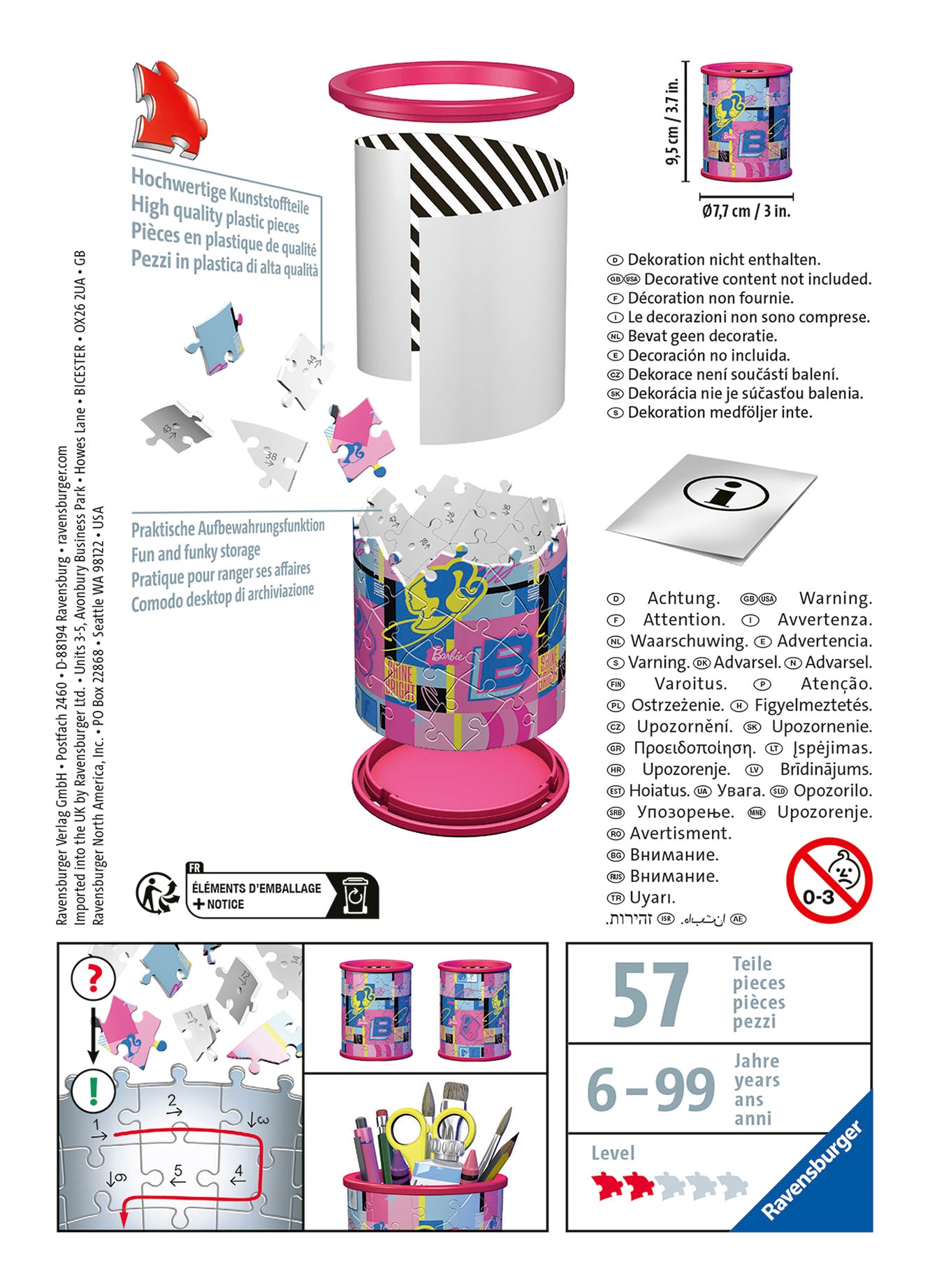 Ravensburger 3D-Puzzle »Utensilo Barbie«, Made in Europe, FSC® - schützt Wald - weltweit