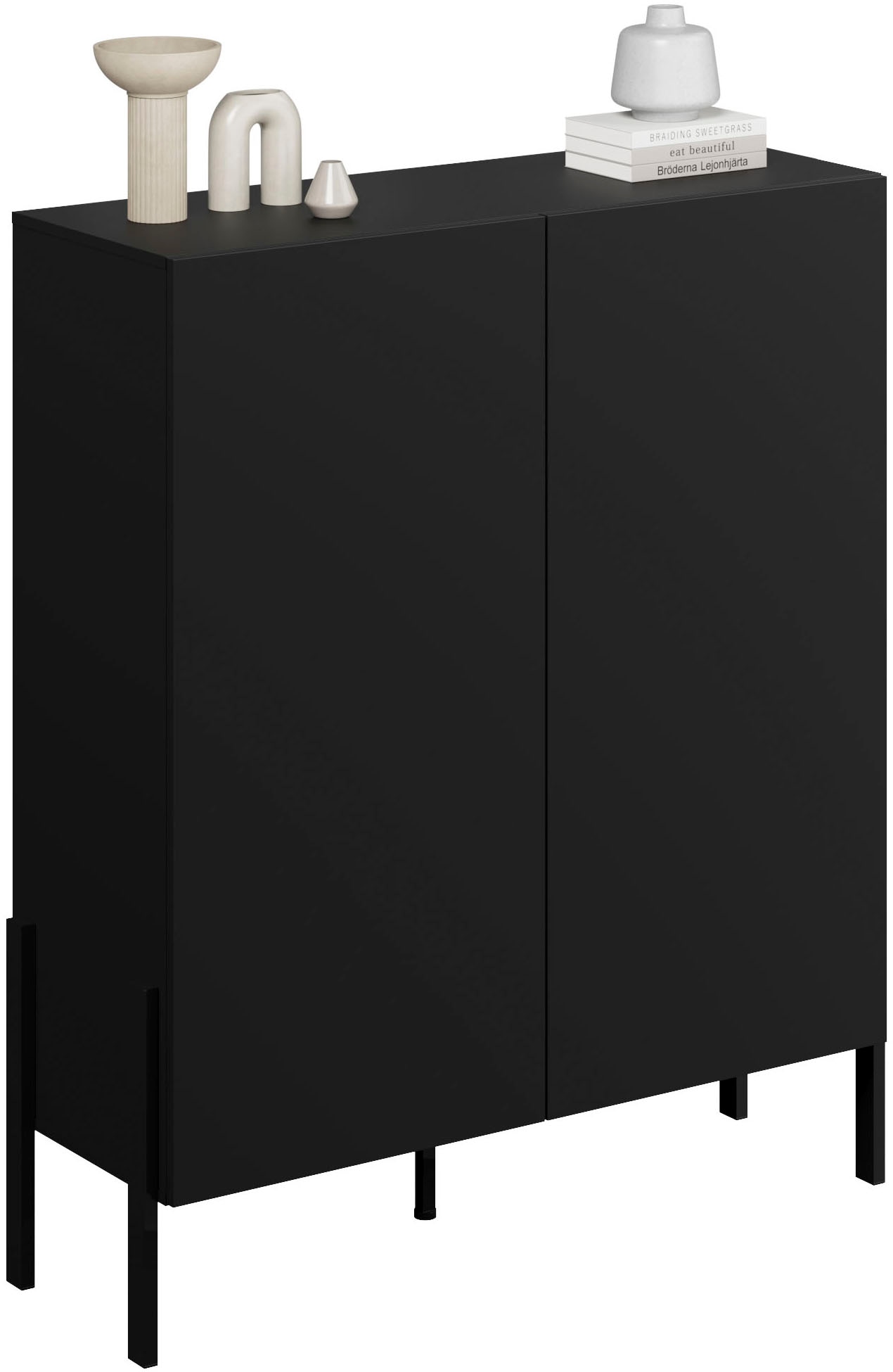OTTO home Kommode »Jukon, Breite 110 cm, moderne grifflose Hochschrank, 2Türen« Highboard mit viel Stauraum, push-to-open-Funktion