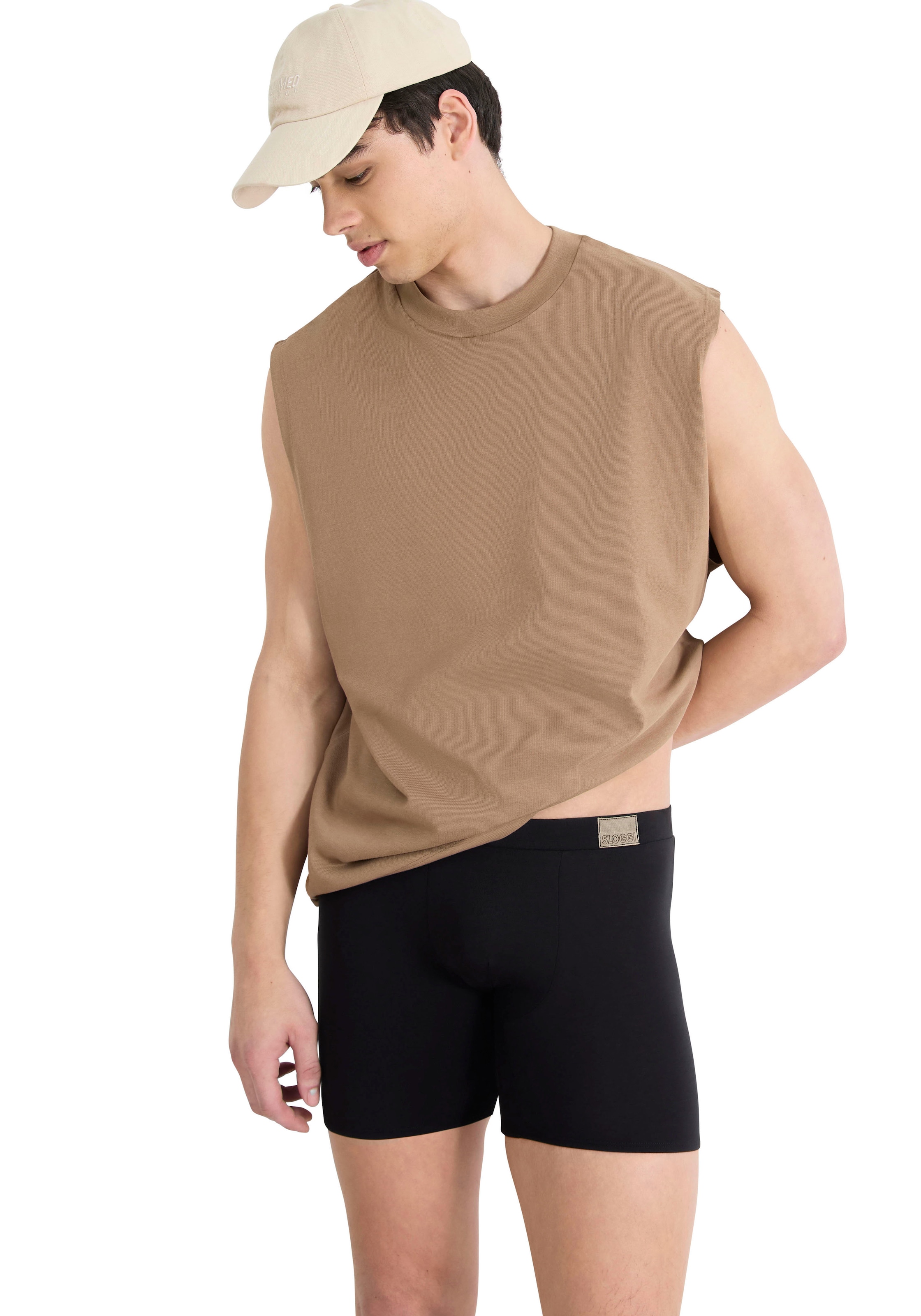 sloggi Boxershorts »Men GO Natural« 2er Pack, 2 tlg., mit langem Bein, eng anliegend. ohne Eingriff