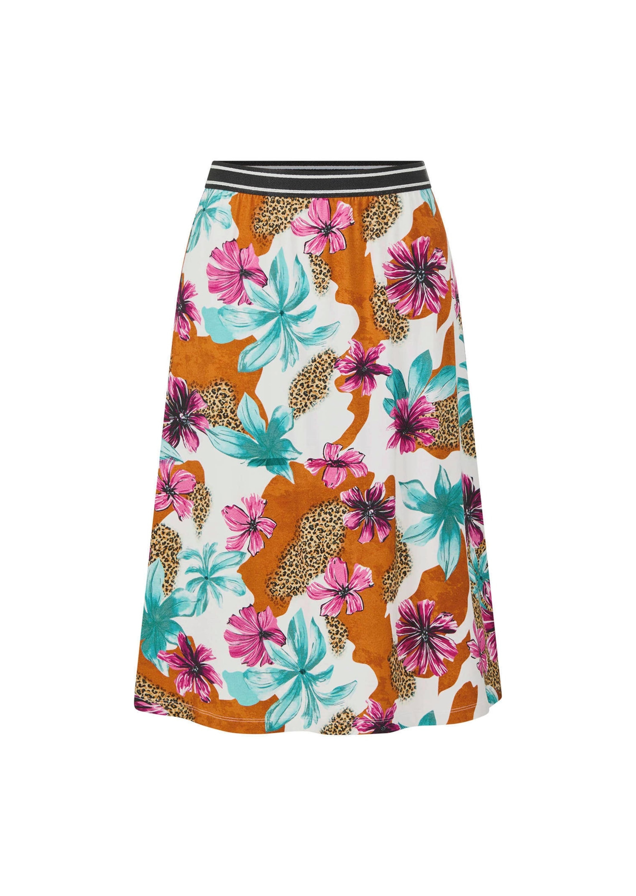 GOLDNER Jerseyrock "Druckrock mit Blumenmuster" stretchbequemer Viskosejers günstig online kaufen