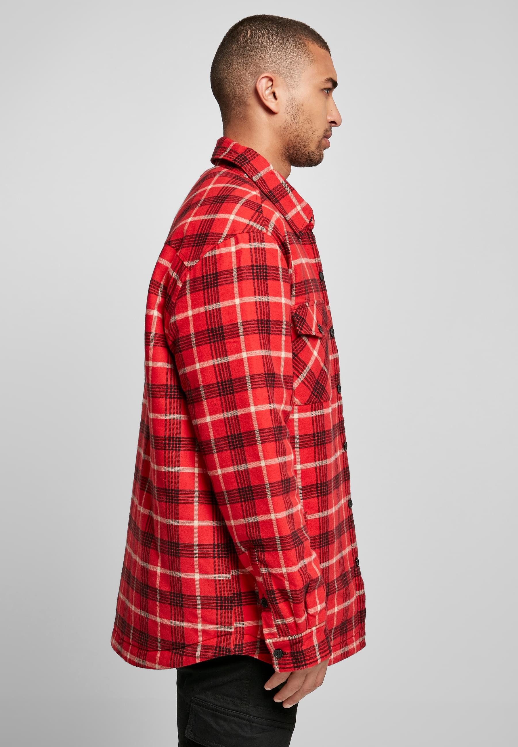 URBAN CLASSICS Anorak »Urban Classics Herren Plaid Quilted Shirt Jacket«, (1 St.), ohne Kapuze