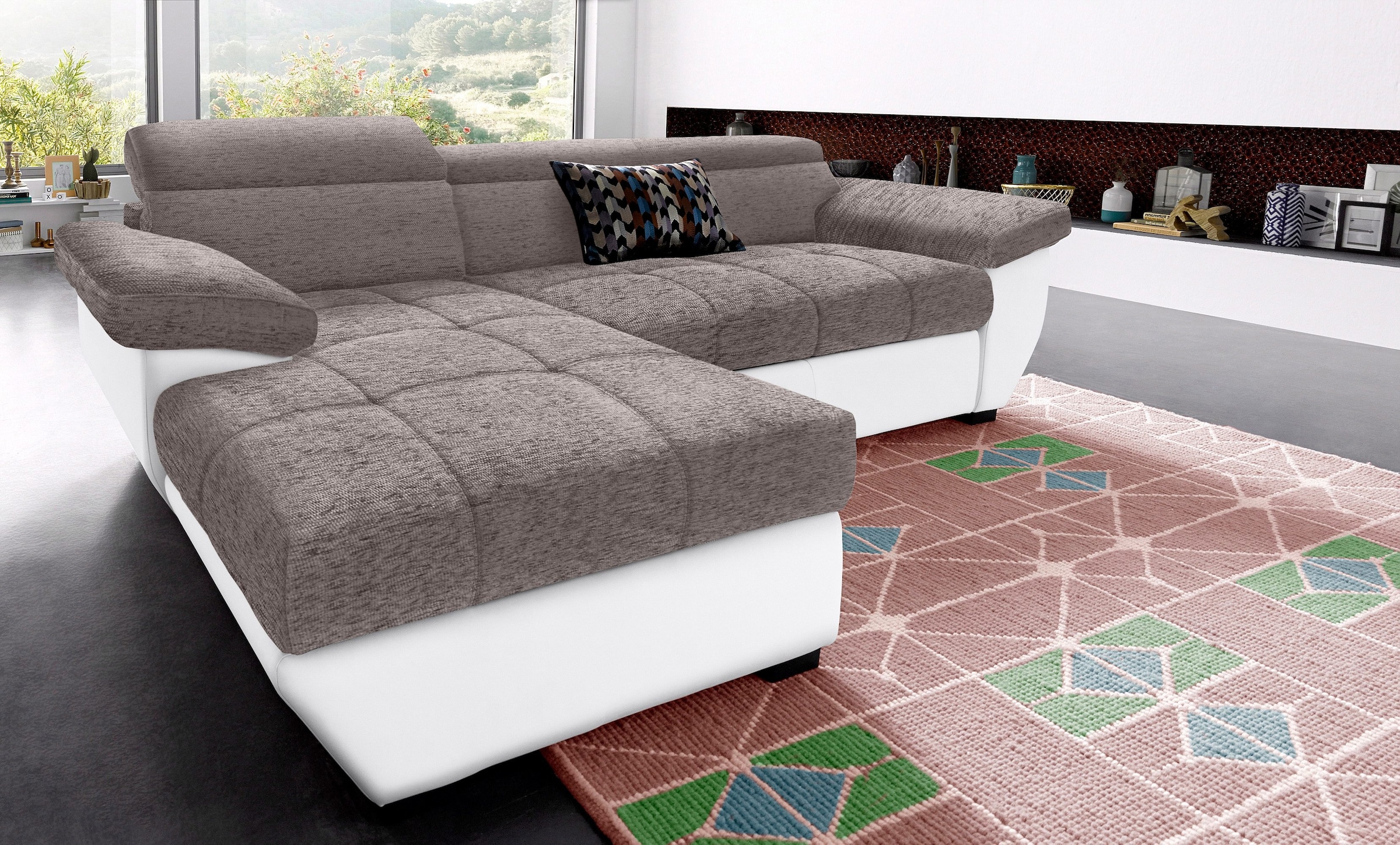 COTTA Ecksofa, inklusive Kopfteilverstellung, wahlweise mit Bettfunktion + Bettkasten kaufen
