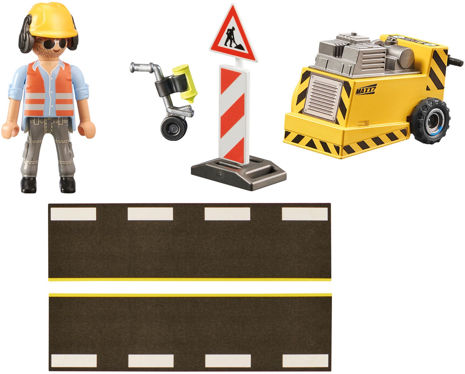 Playmobil® Konstruktions-Spielset »Bauarbeiter mit Kantenfräser (71185), City Action«, (15 St.), Made in Europe