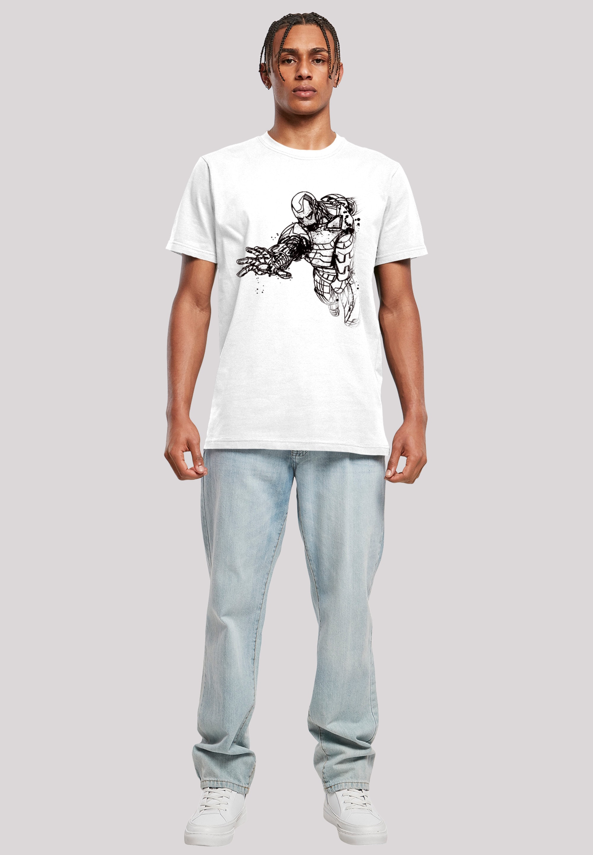 F4NT4STIC T-Shirt »'Marvel Avengers Iron Man Mono Line'«, Print