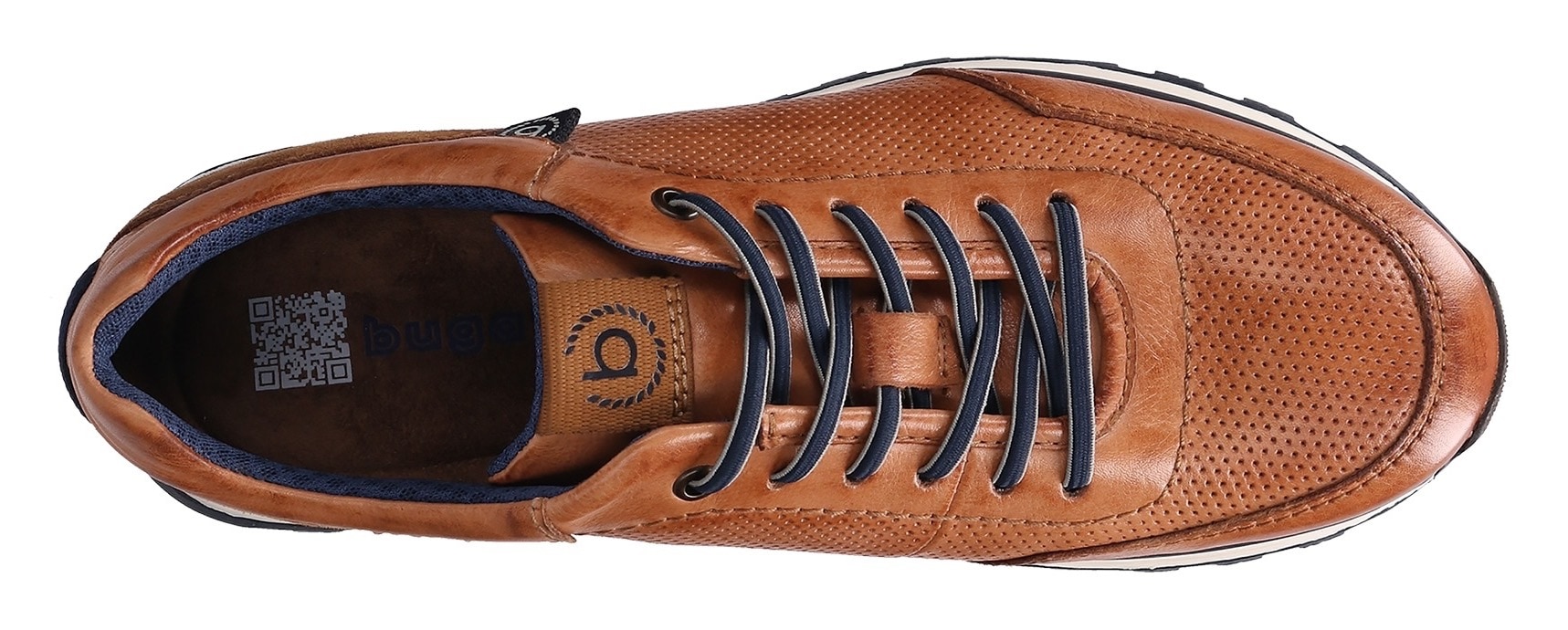 bugatti Slip-On Sneaker, Freizeitschuh, Halbschuh, Schlupfschuh mit Lochmuster-Prägung