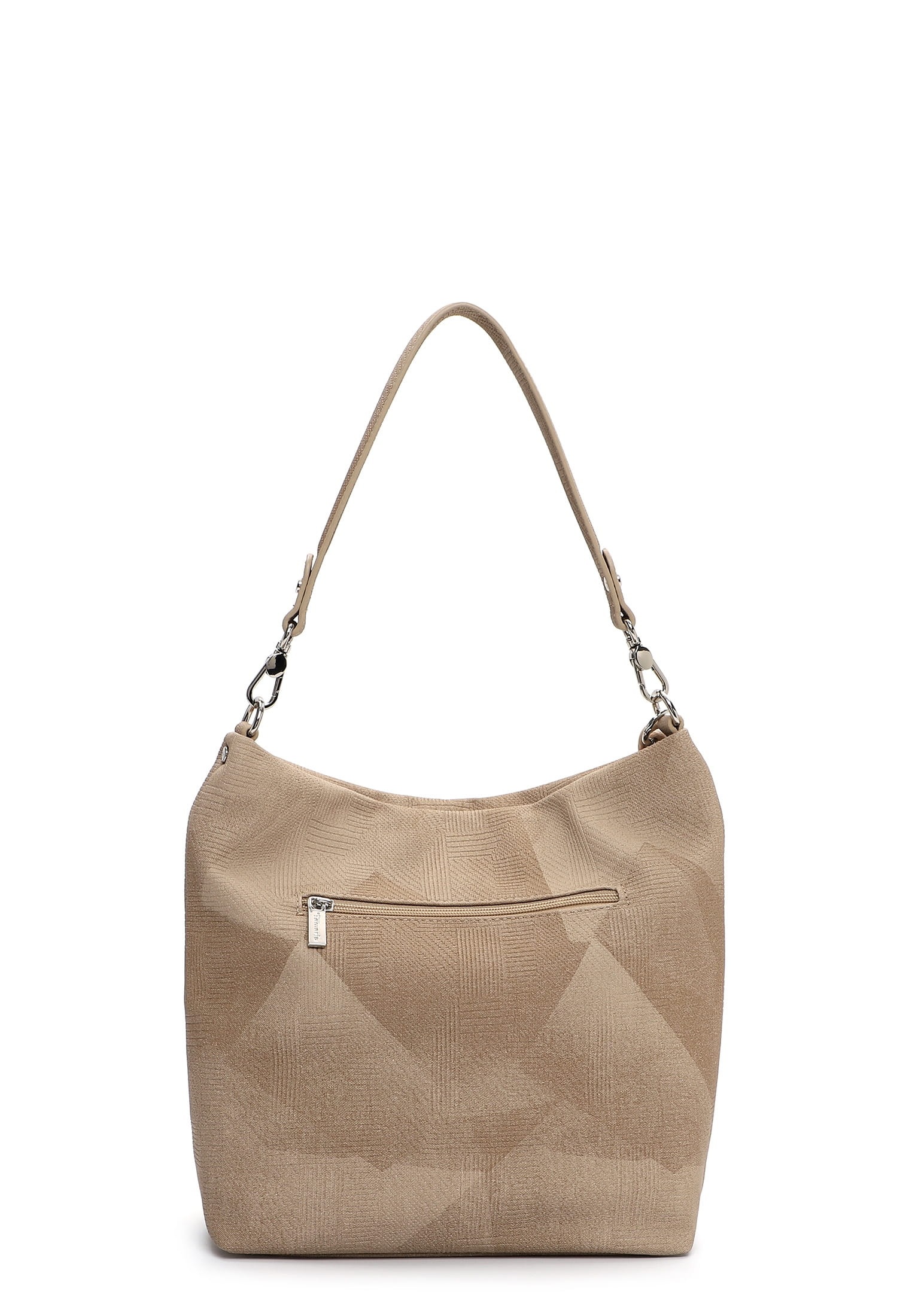 Beuteltasche TAMARIS "Beutel TAS Karen", Damen, Gr. B/H/T: 31cm x 29cm x 13cm 0, beige (sand 420), Polyurethan, Taschen Beuteltasche 2