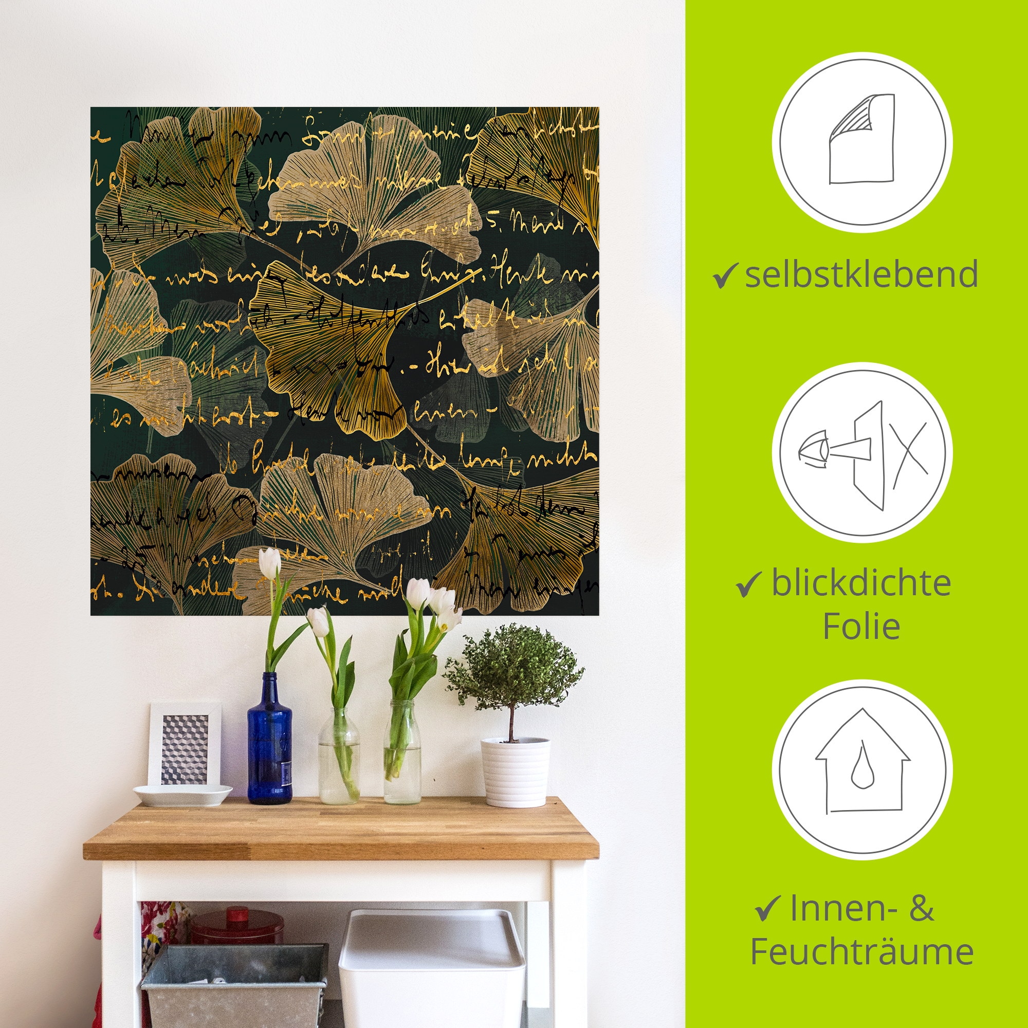 Artland Wandbild »Ginko« Muster 1 Stk. tlg. als Alubild, Leinwandbild, Poster, Wandaufkleber in verschied. Größen