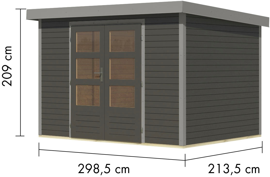 Karibu Gartenhaus »Jupiter 4 B«, in verschiedenen Farben