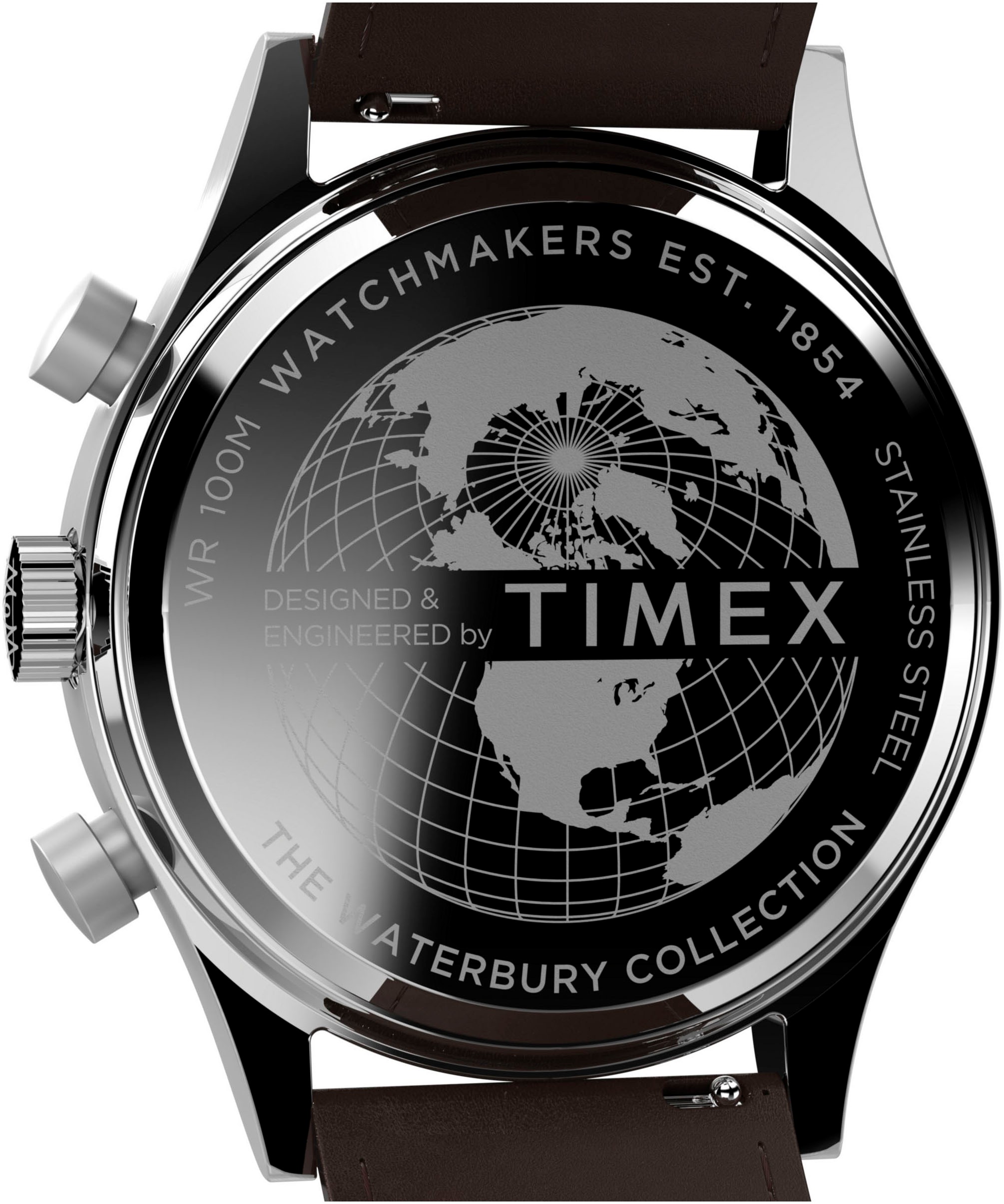 Timex Chronograph »WATERBURY TRADITIONAL«, Quarzuhr, Armbanduhr, Herrenuhr, Datum, Leuchtzeiger, Stoppfunktion