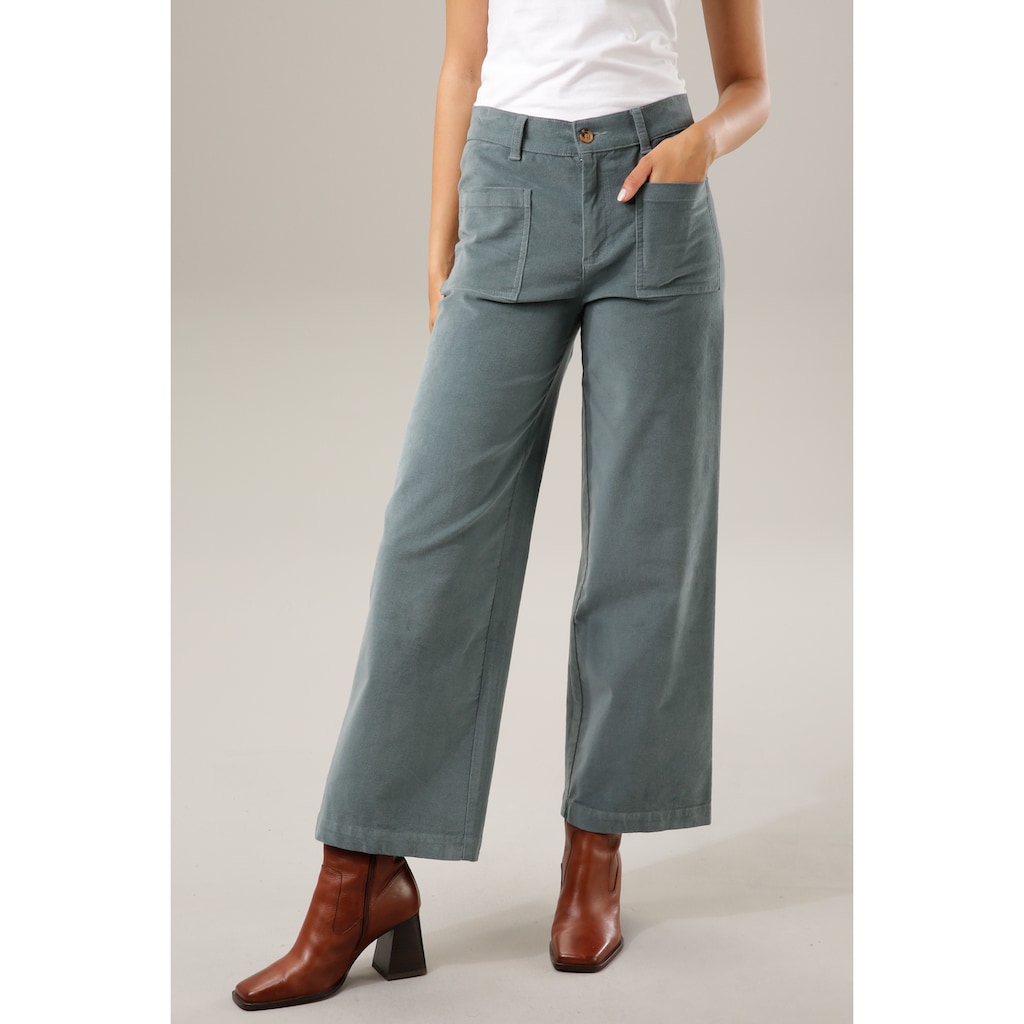 Aniston CASUAL Cordhose, in angesagter Hight-waist-Form