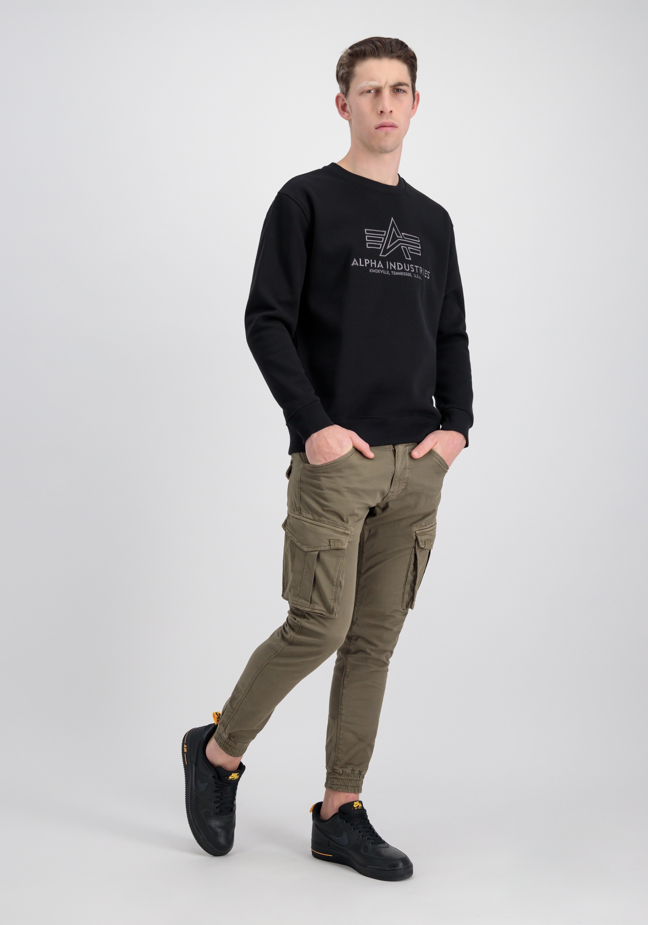 Alpha Industries ▷ BAUR Embroidery« | Sweater »Alpha Basic - Industries kaufen Sweater Men Sweatshirts